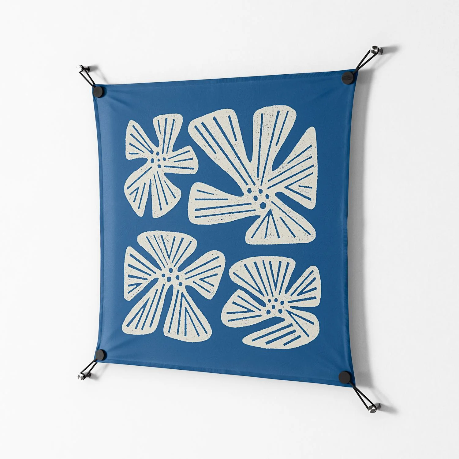Blue Flower - Work On Wall - Magda March - Black - 70 x 70 cm - Image 2