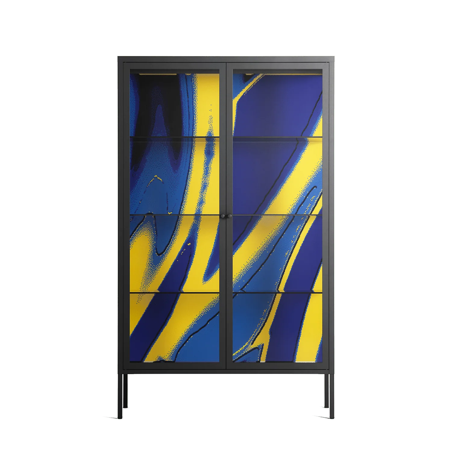 Blue Gale - Cabinet - Oluwasheyi Adebayo - Antracite - Clear glass