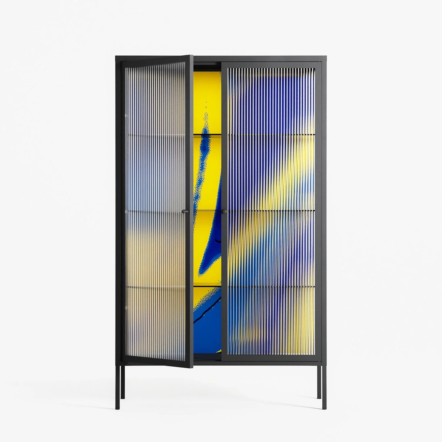 Blue Gale - Cabinet - Oluwasheyi Adebayo - Antracite - Reeded glass - Image 2