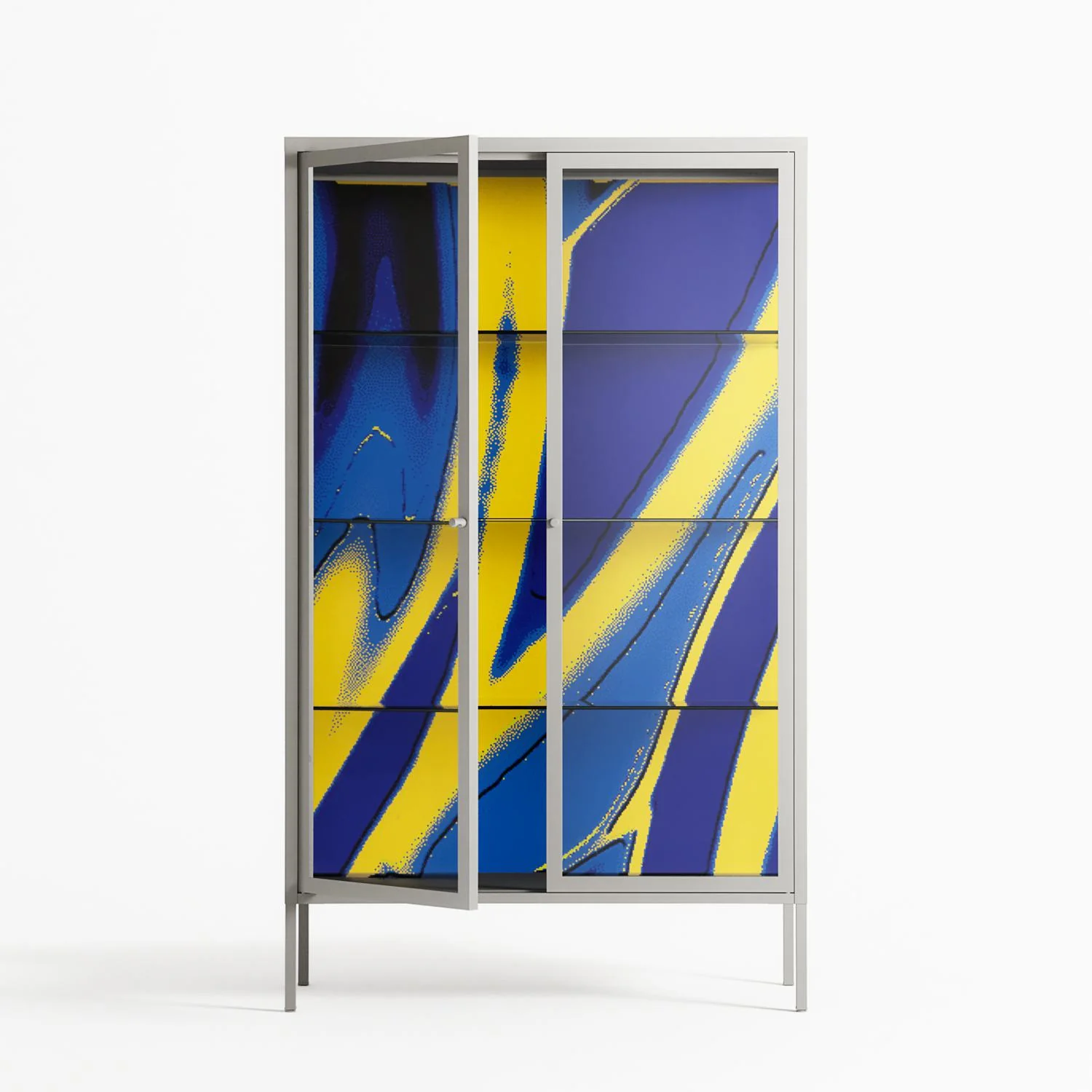 Blue Gale - Cabinet - Oluwasheyi Adebayo - Chalk - Clear glass - Image 2