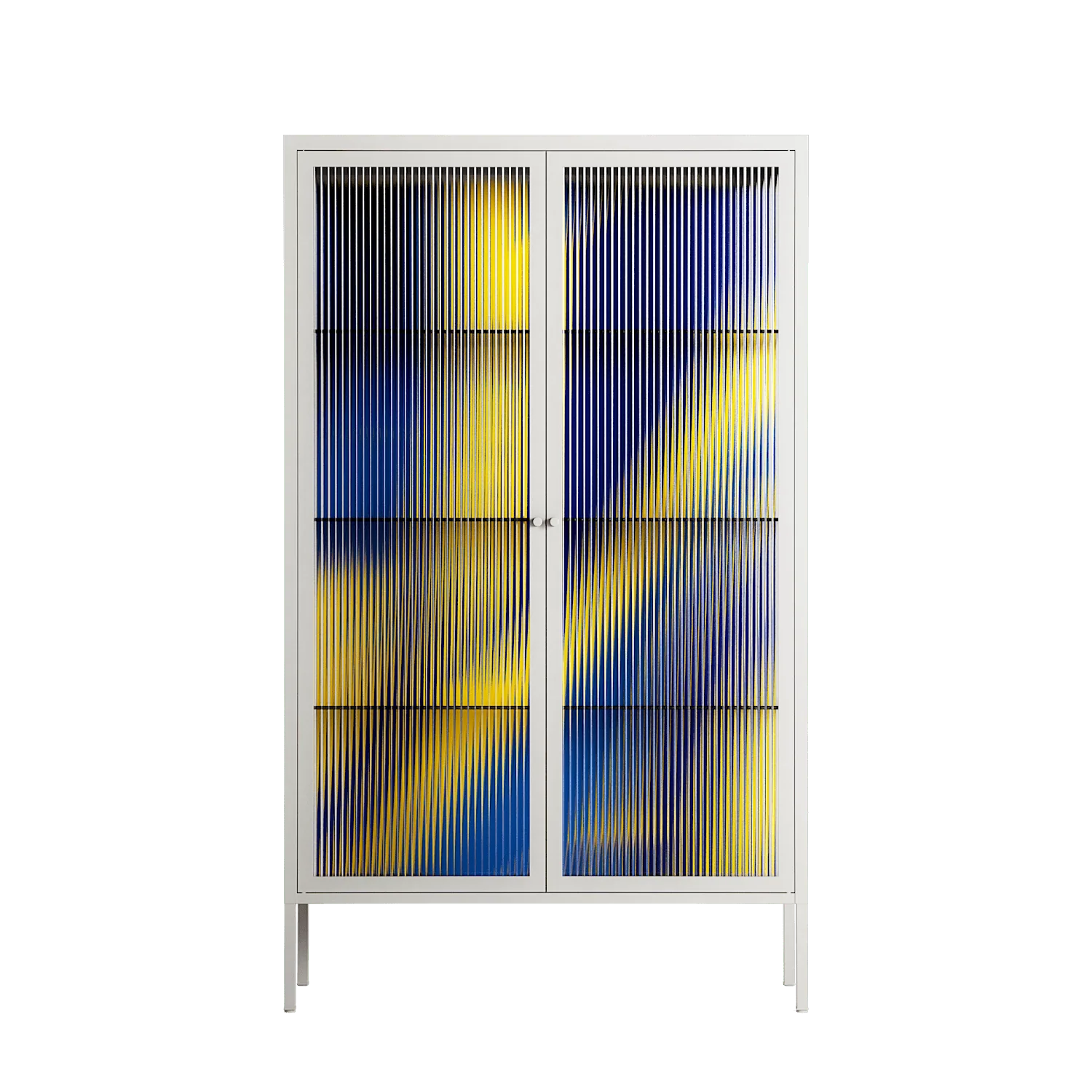 Blue Gale - Cabinet - Oluwasheyi Adebayo - Chalk - Reeded glass