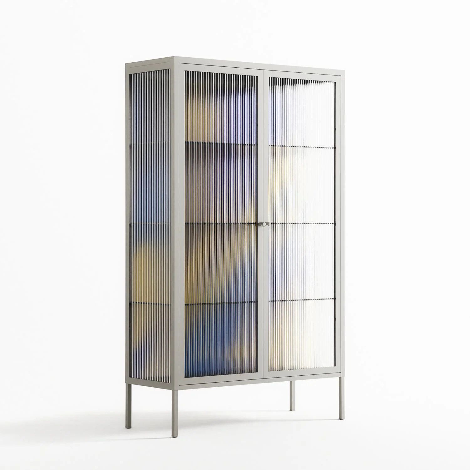 Blue Gale - Cabinet - Oluwasheyi Adebayo - Chalk - Reeded glass - Image 4