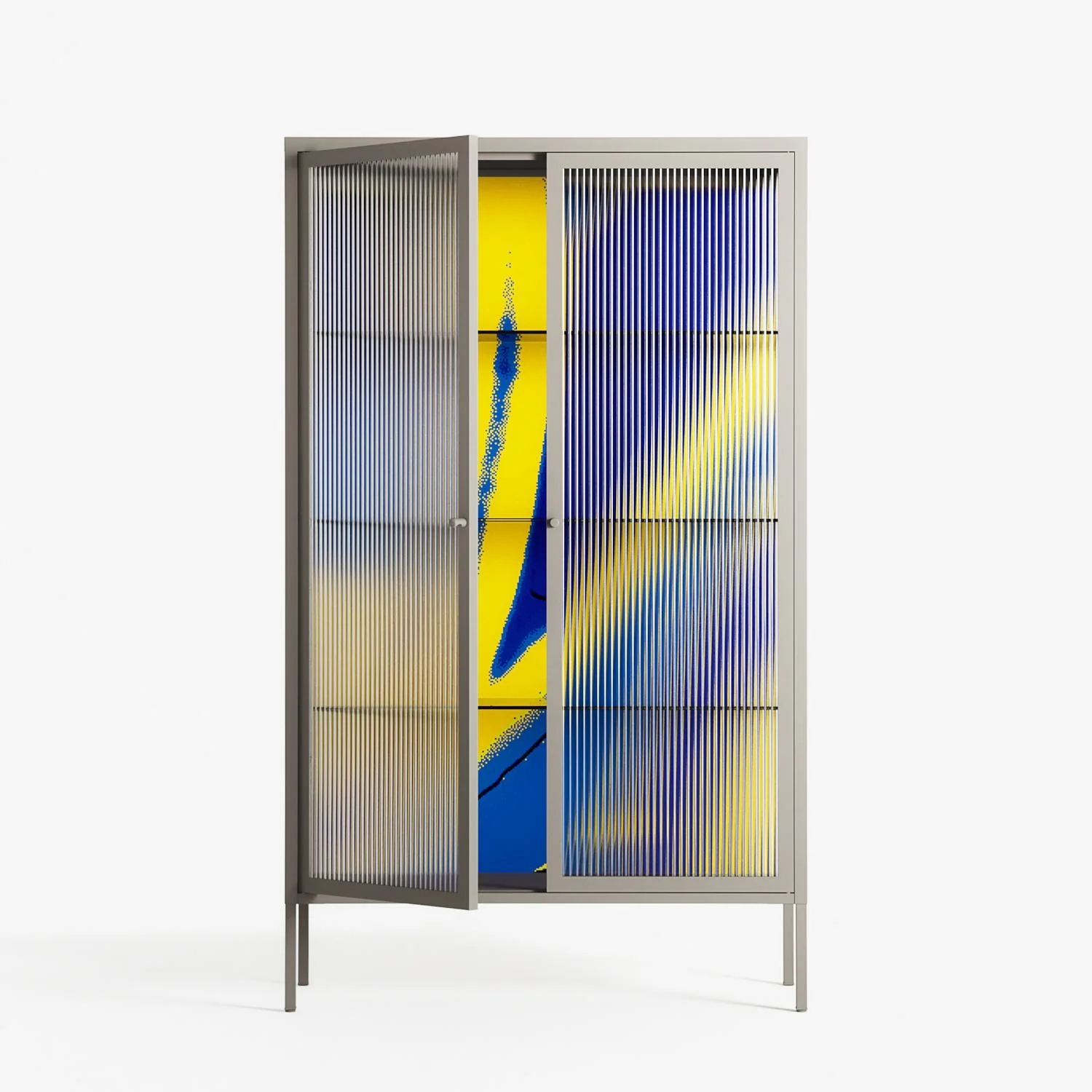 Blue Gale - Cabinet - Oluwasheyi Adebayo - Pebble - Reeded glass - Image 2