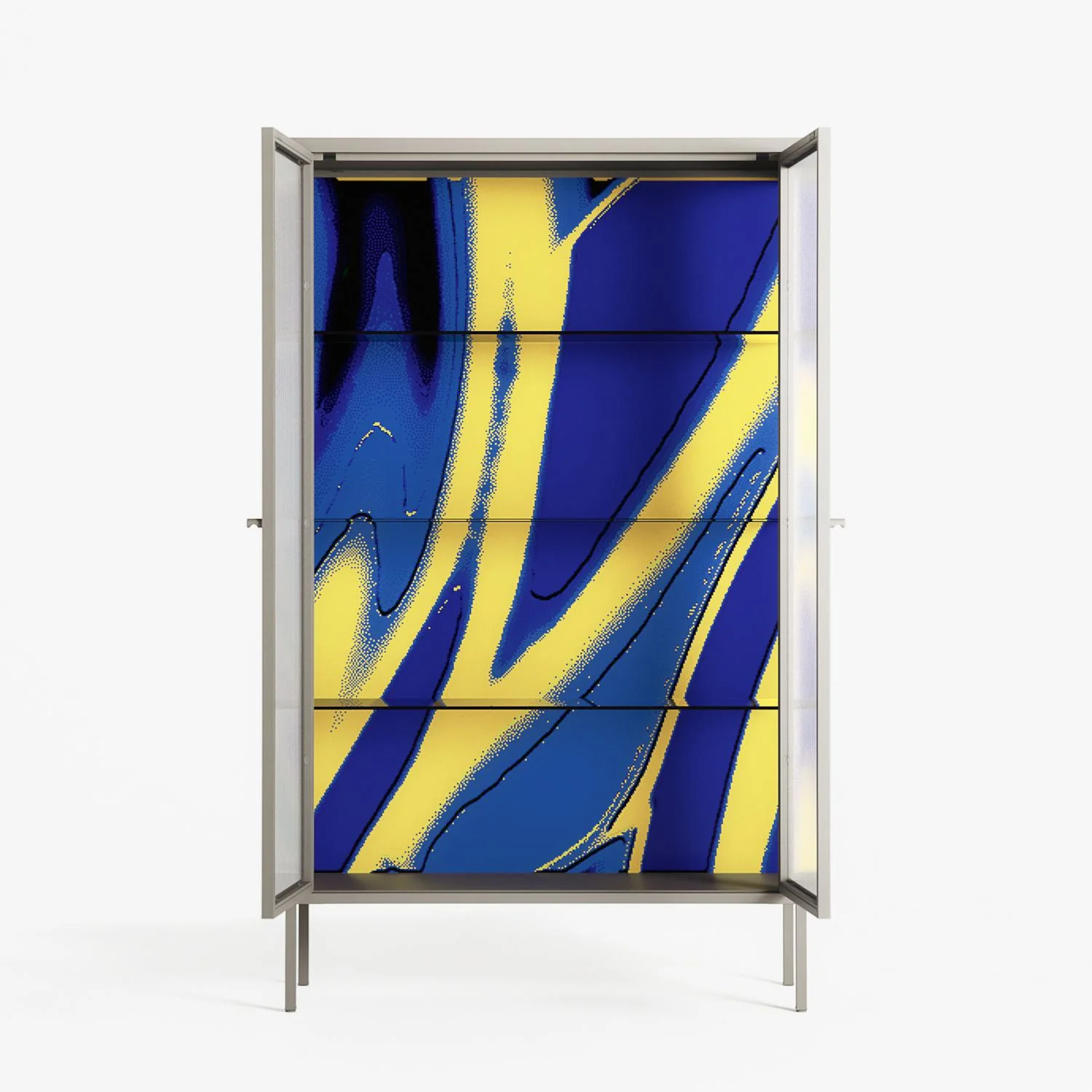 Blue Gale - Cabinet - Oluwasheyi Adebayo - Pebble - Reeded glass - Image 3