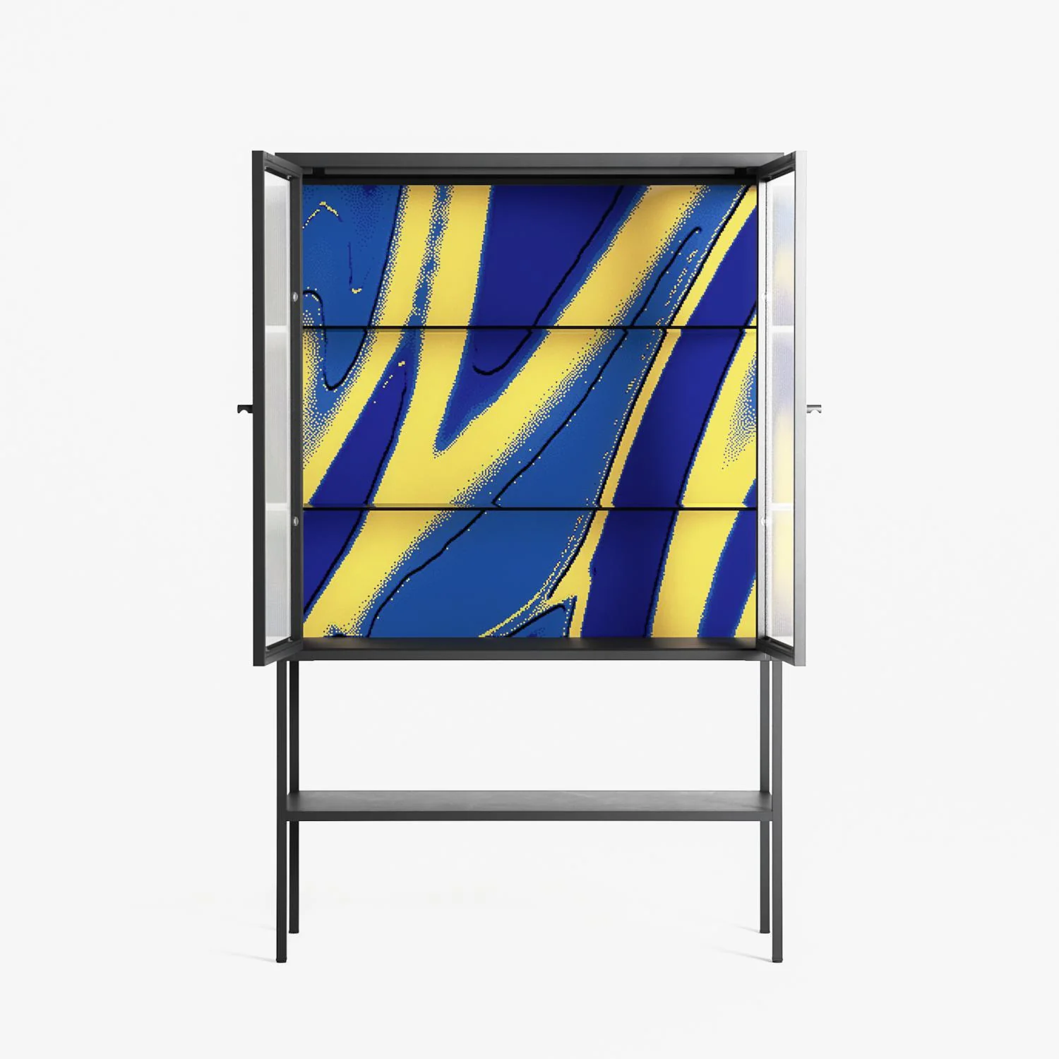 Blue Gale - Loft Cabinet - Oluwasheyi Adebayo - Antracite - Reeded glass - Image 3