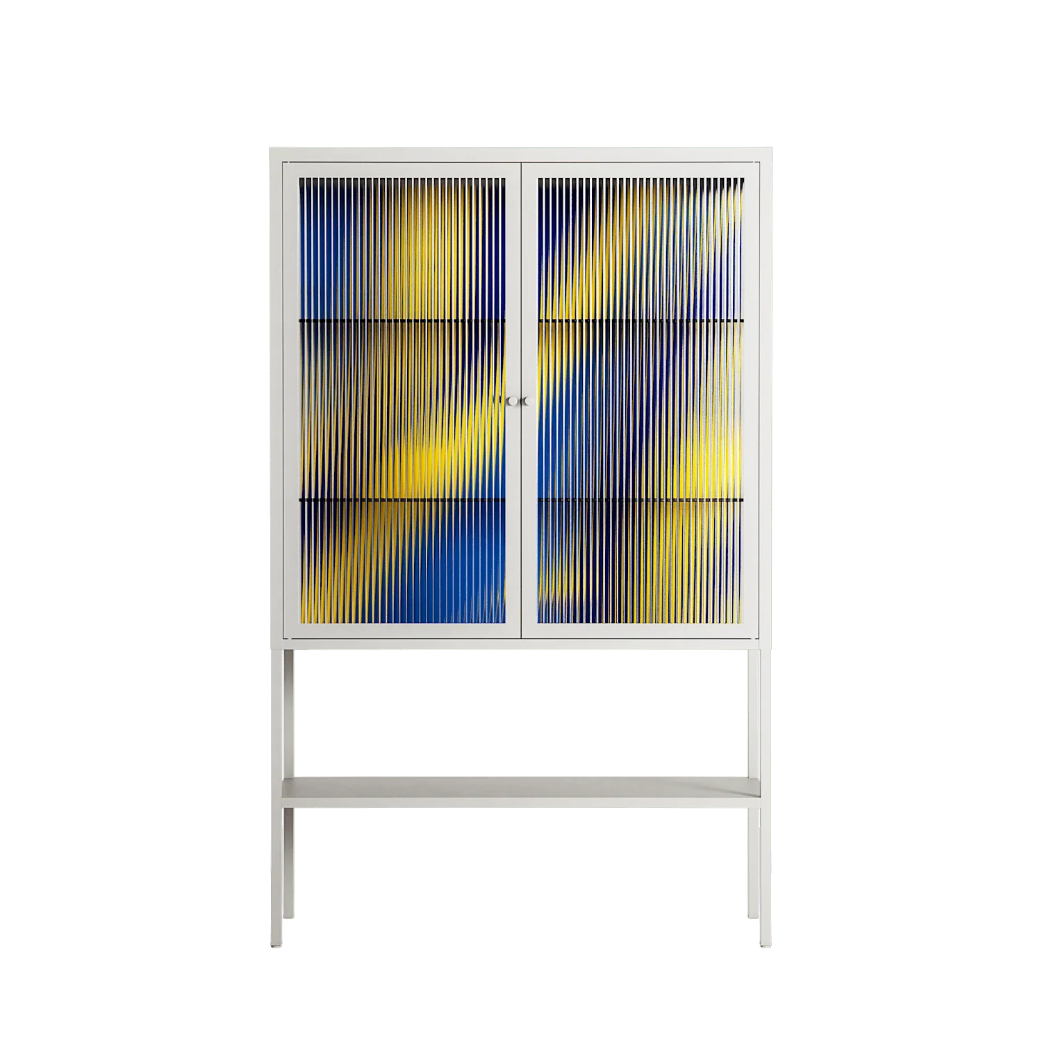 Blue Gale - Loft Cabinet - Oluwasheyi Adebayo - Chalk - Reeded glass