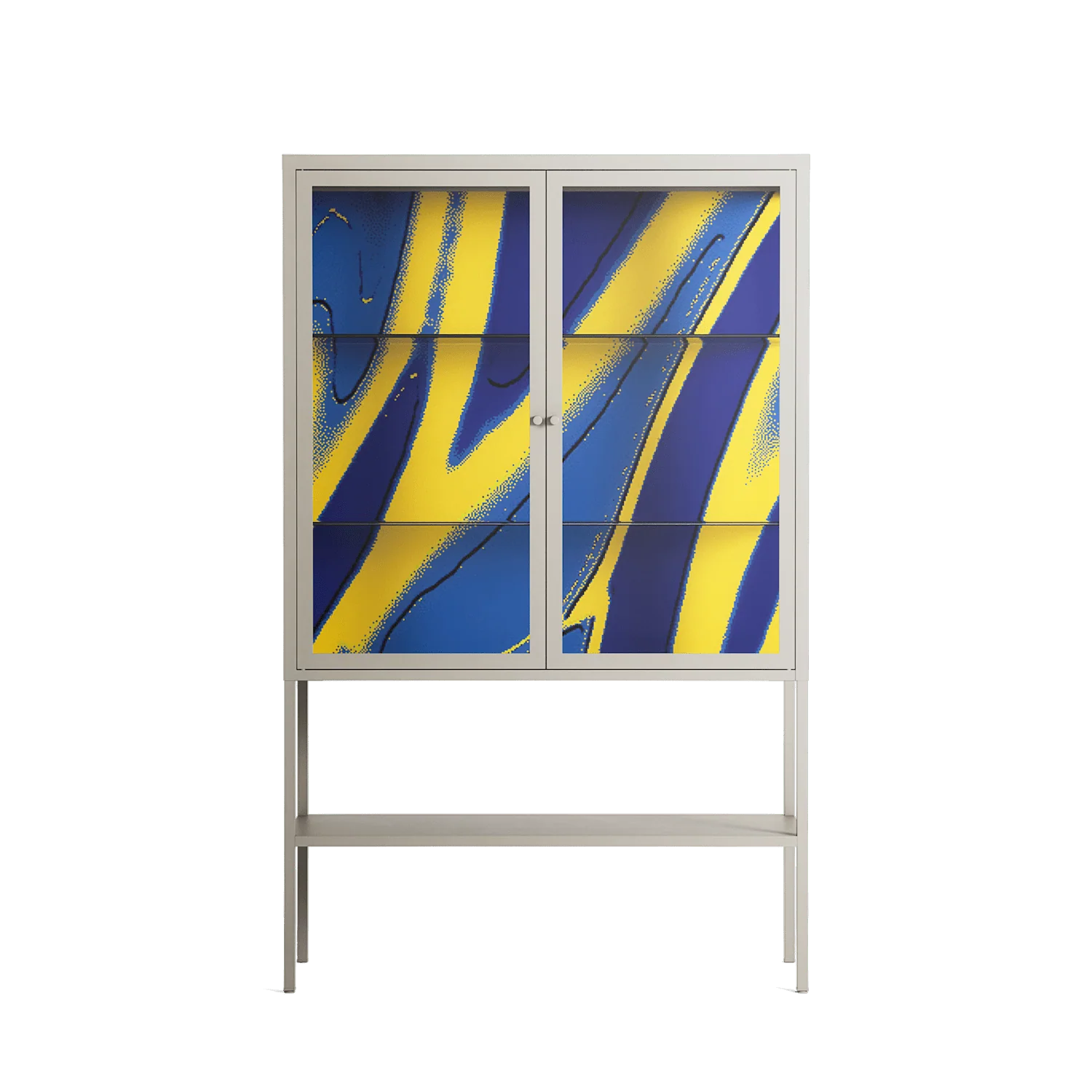Blue Gale - Loft Cabinet - Oluwasheyi Adebayo - Pebble - Clear glass