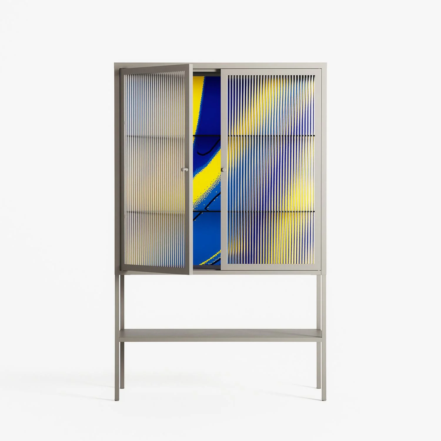 Blue Gale - Loft Cabinet - Oluwasheyi Adebayo - Pebble - Reeded glass - Image 2