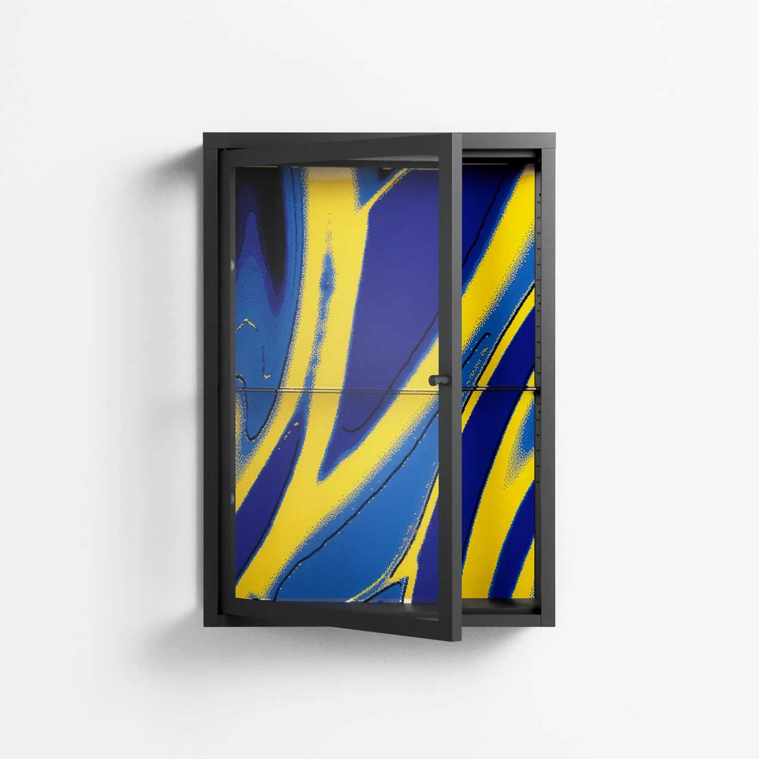 Blue Gale - Wall Cabinet - Oluwasheyi Adebayo - Antracite - Clear glass - Image 2
