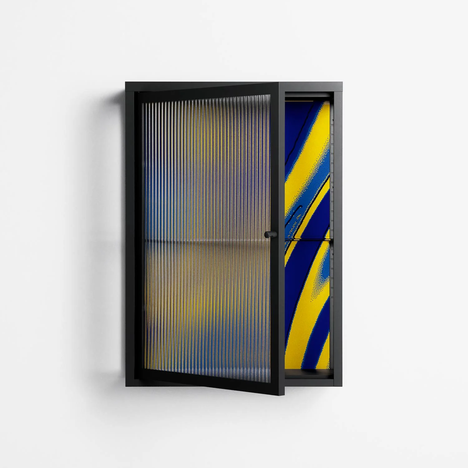 Blue Gale - Wall Cabinet - Oluwasheyi Adebayo - Antracite - Reeded glass - Image 2
