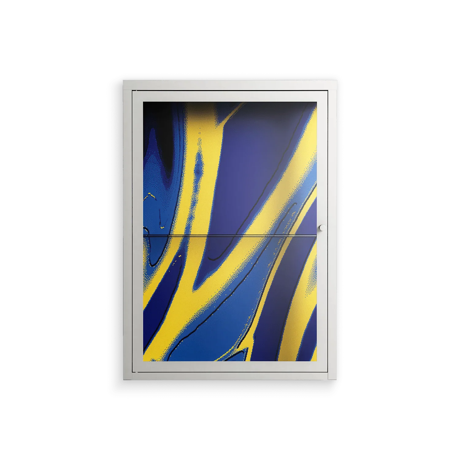 Blue Gale - Wall Cabinet - Oluwasheyi Adebayo - Chalk - Clear glass