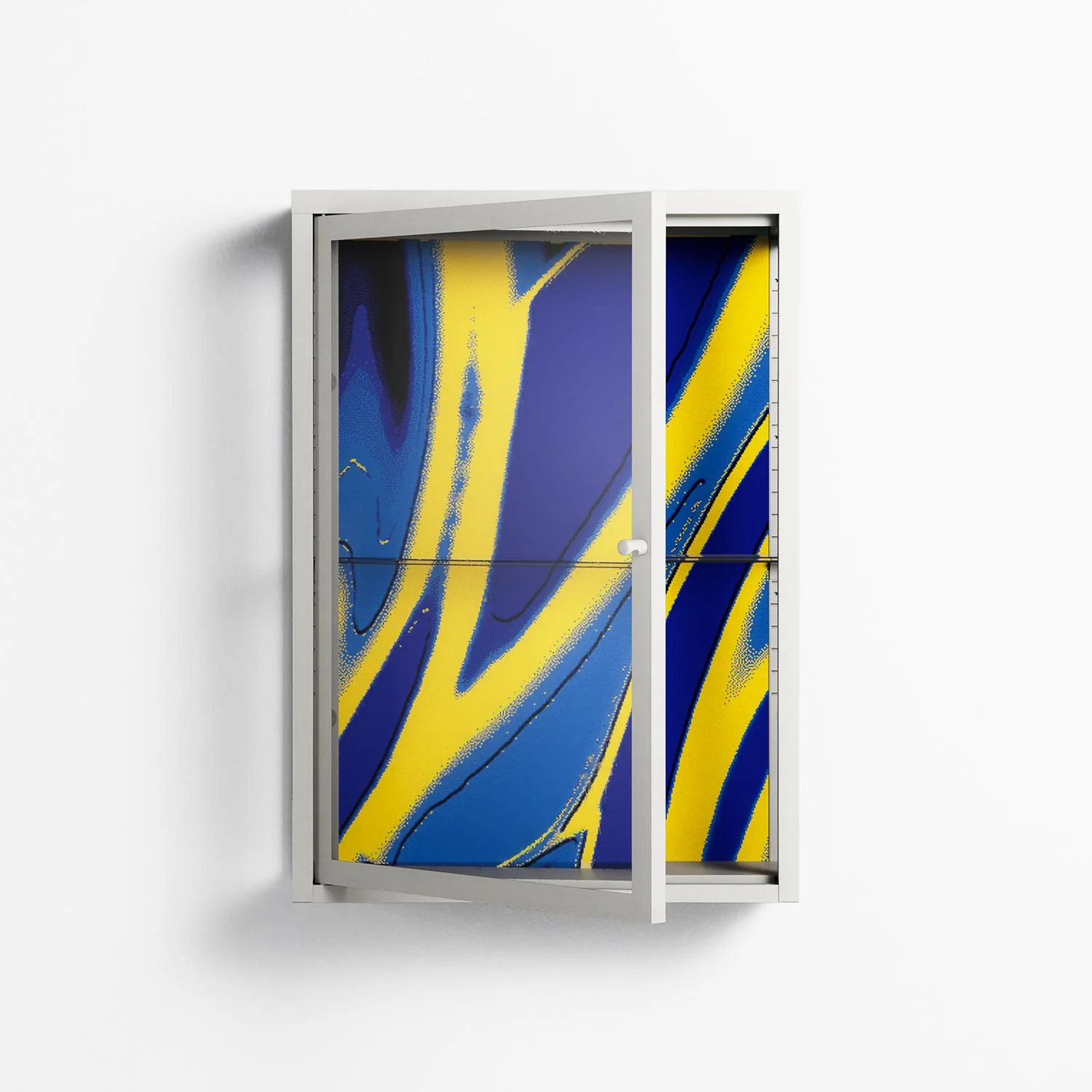 Blue Gale - Wall Cabinet - Oluwasheyi Adebayo - Chalk - Clear glass - Image 2