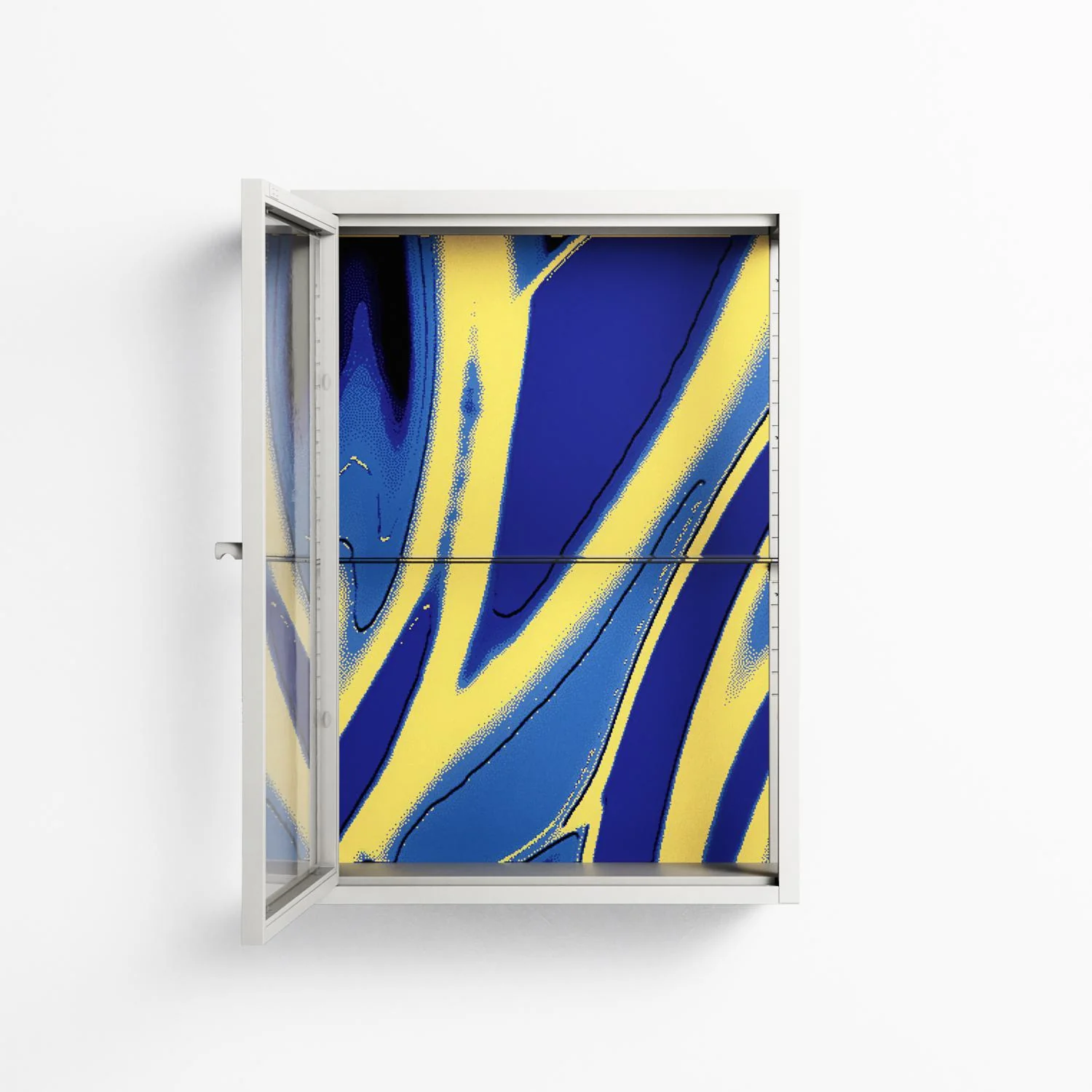 Blue Gale - Wall Cabinet - Oluwasheyi Adebayo - Chalk - Clear glass - Image 3