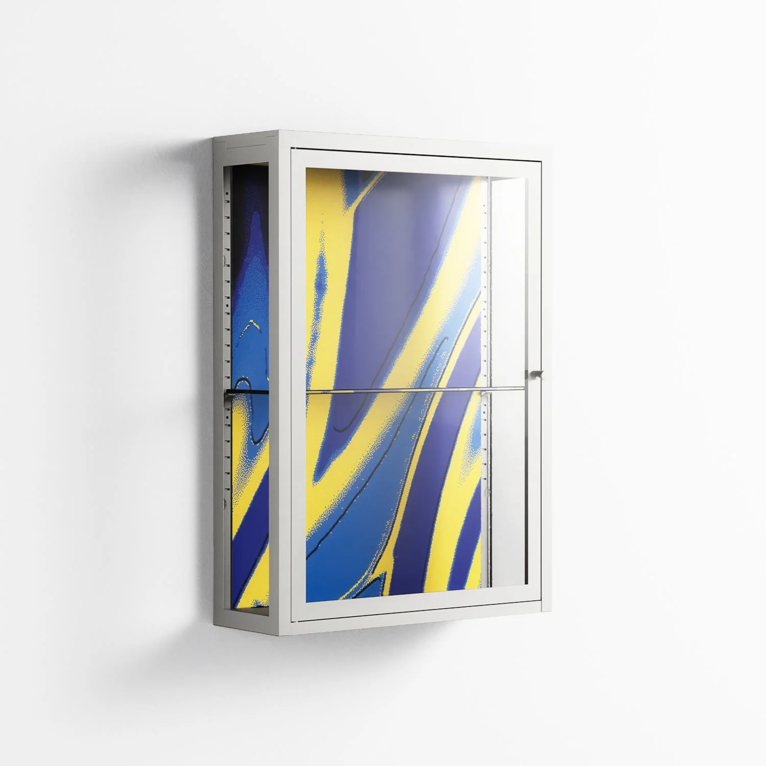 Blue Gale - Wall Cabinet - Oluwasheyi Adebayo - Chalk - Clear glass - Image 4