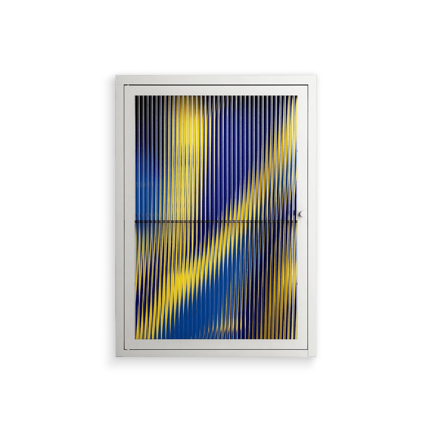 Blue Gale - Wall Cabinet - Oluwasheyi Adebayo - Chalk - Reeded glass