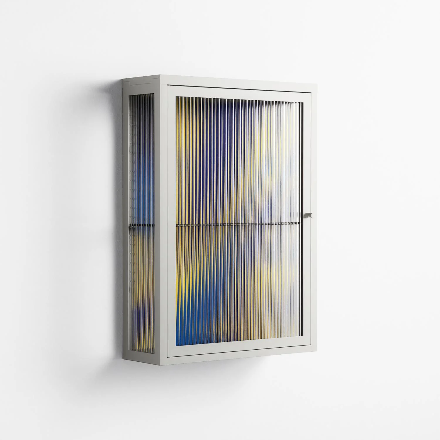 Blue Gale - Wall Cabinet - Oluwasheyi Adebayo - Chalk - Reeded glass - Image 4
