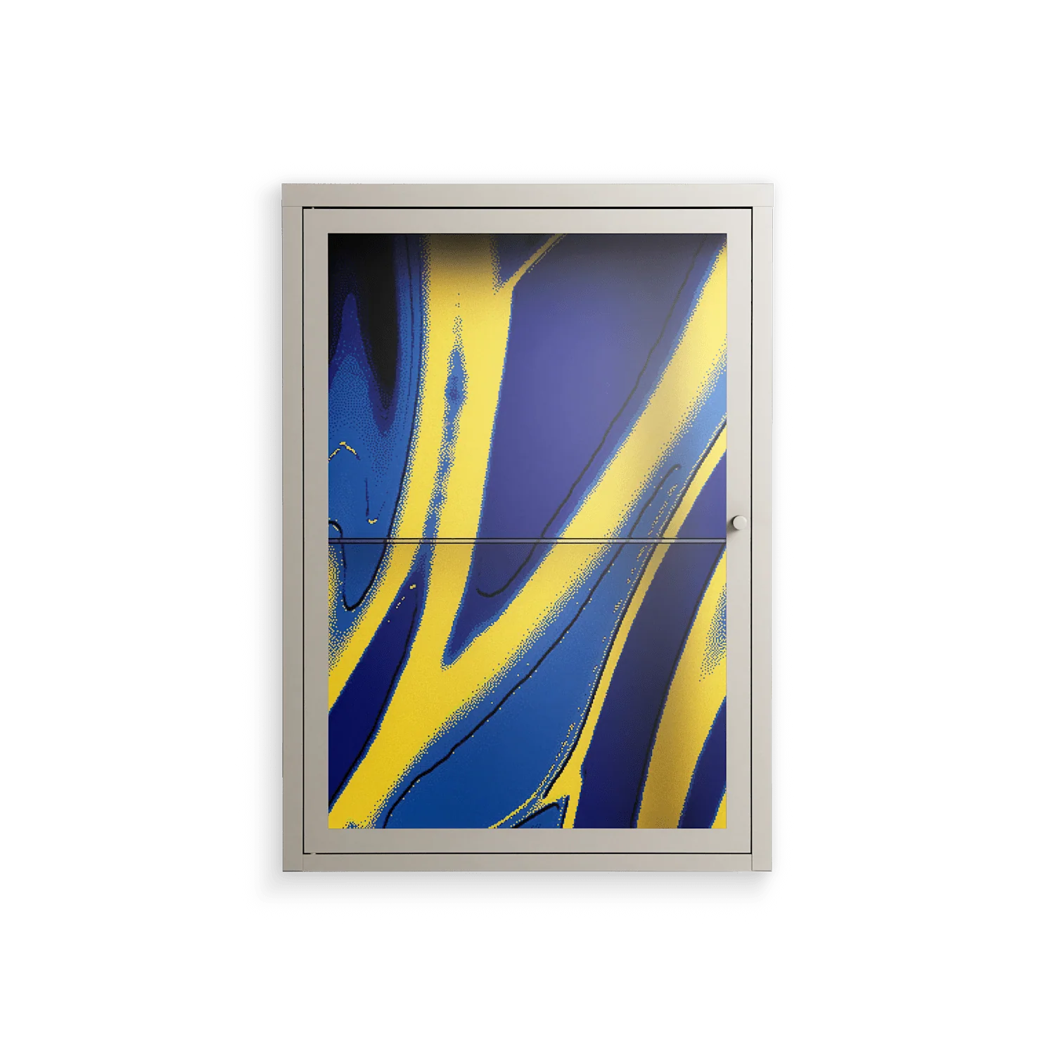 Blue Gale - Wall Cabinet - Oluwasheyi Adebayo - Pebble - Clear glass