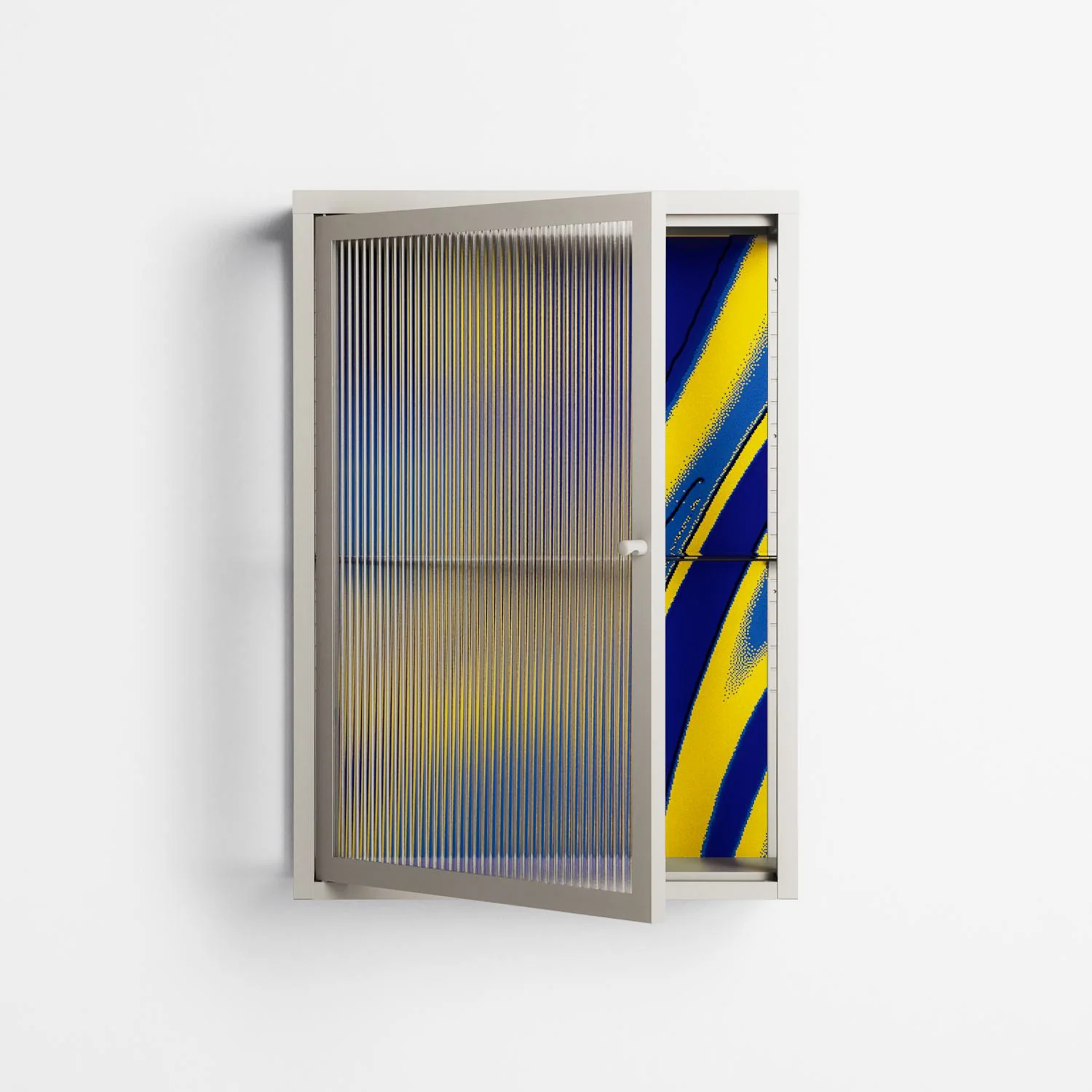 Blue Gale - Wall Cabinet - Oluwasheyi Adebayo - Pebble - Reeded glass - Image 2
