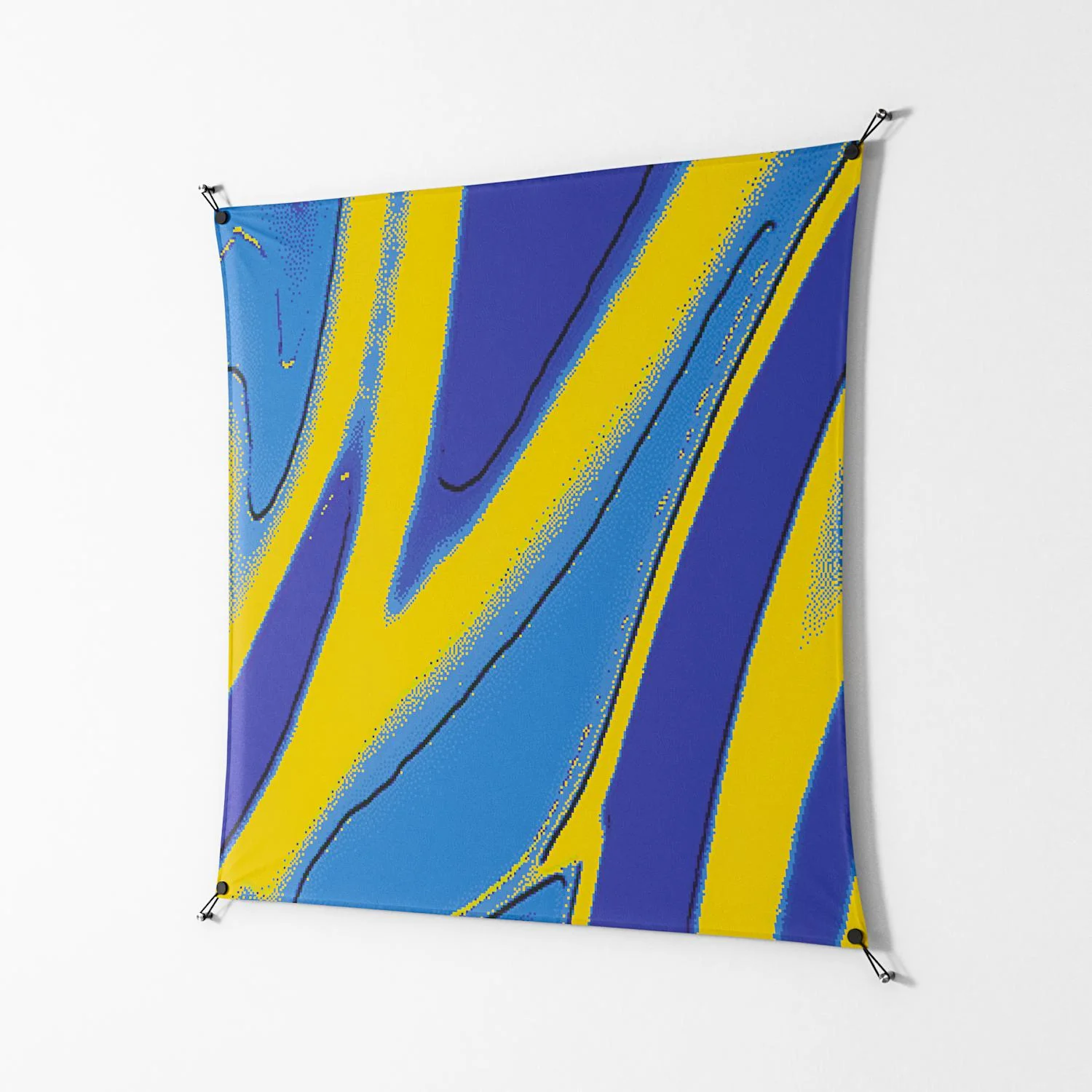 Blue Gale - Work On Wall - Oluwasheyi Adebayo - Black - 140 x 140 cm - Image 2