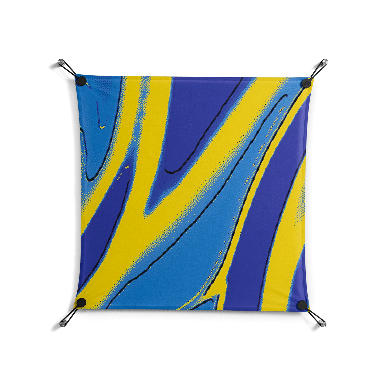 Blue Gale - Work On Wall - Oluwasheyi Adebayo - Black - 70 x 70 cm