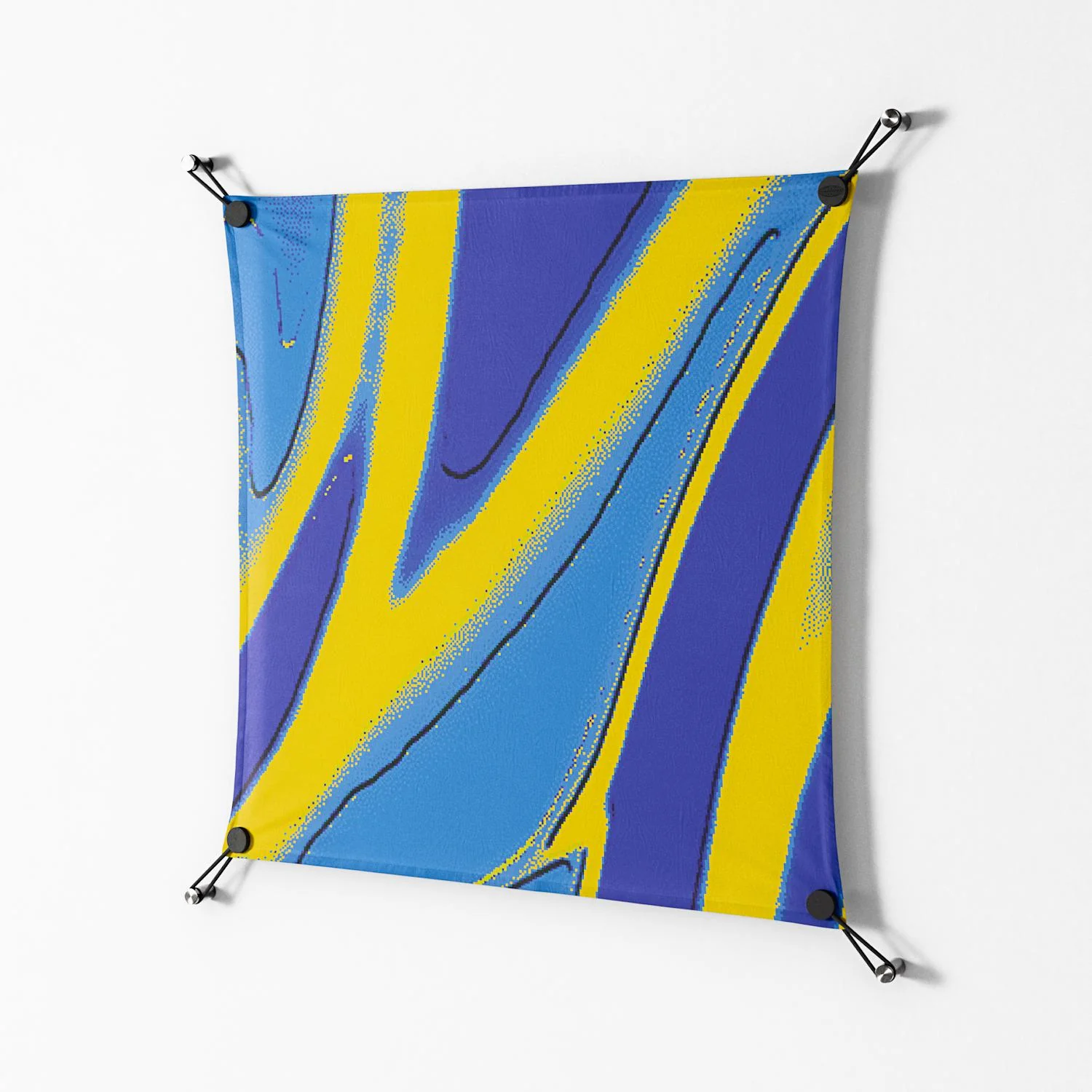 Blue Gale - Work On Wall - Oluwasheyi Adebayo - Black - 70 x 70 cm - Image 2