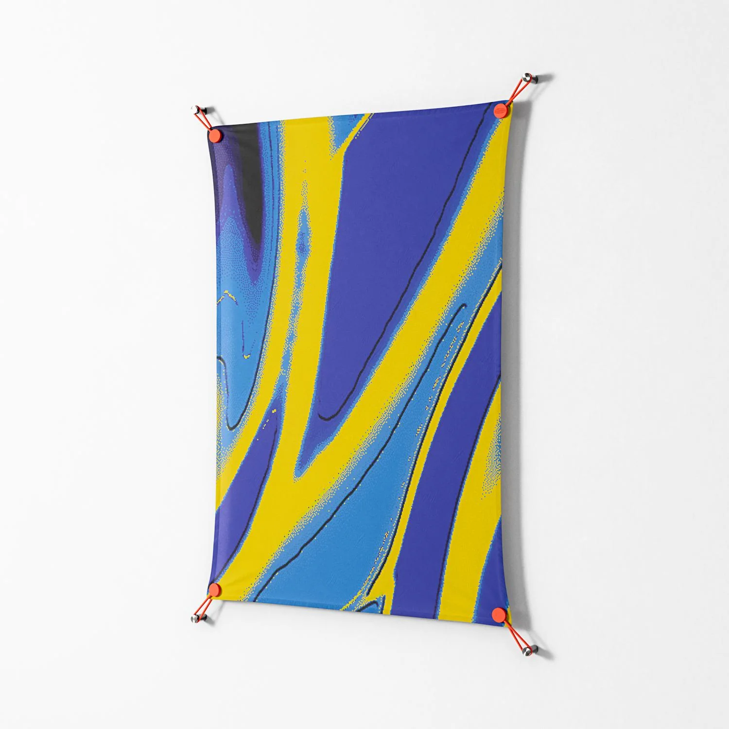 Blue Gale - Work On Wall - Oluwasheyi Adebayo - Orange - 70 x 100 cm - Image 2