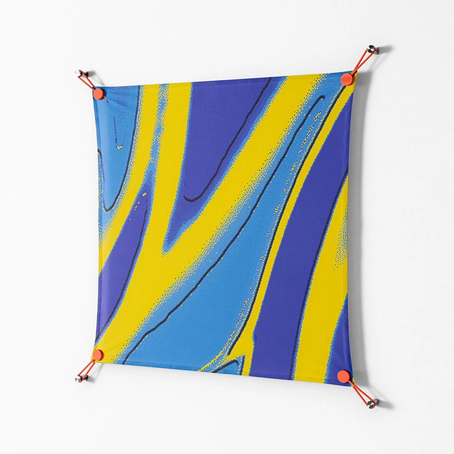 Blue Gale - Work On Wall - Oluwasheyi Adebayo - Orange - 70 x 70 cm - Image 2