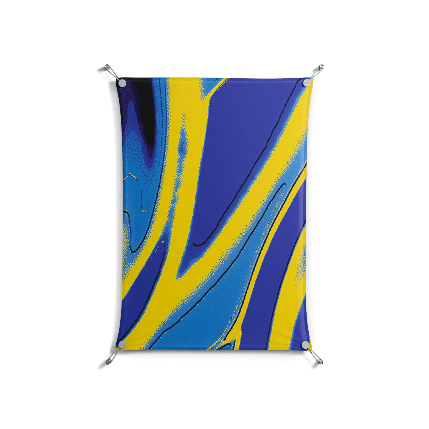 Blue Gale - Work On Wall - Oluwasheyi Adebayo - Silver - 70 x 100 cm