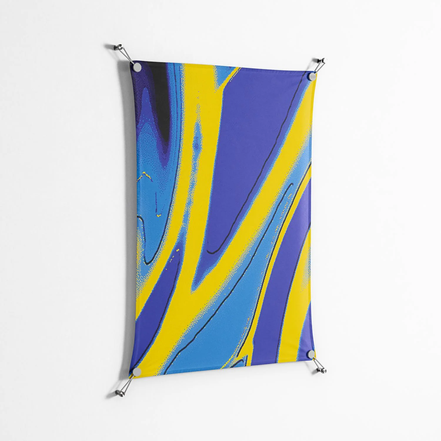Blue Gale - Work On Wall - Oluwasheyi Adebayo - Silver - 70 x 100 cm - Image 2