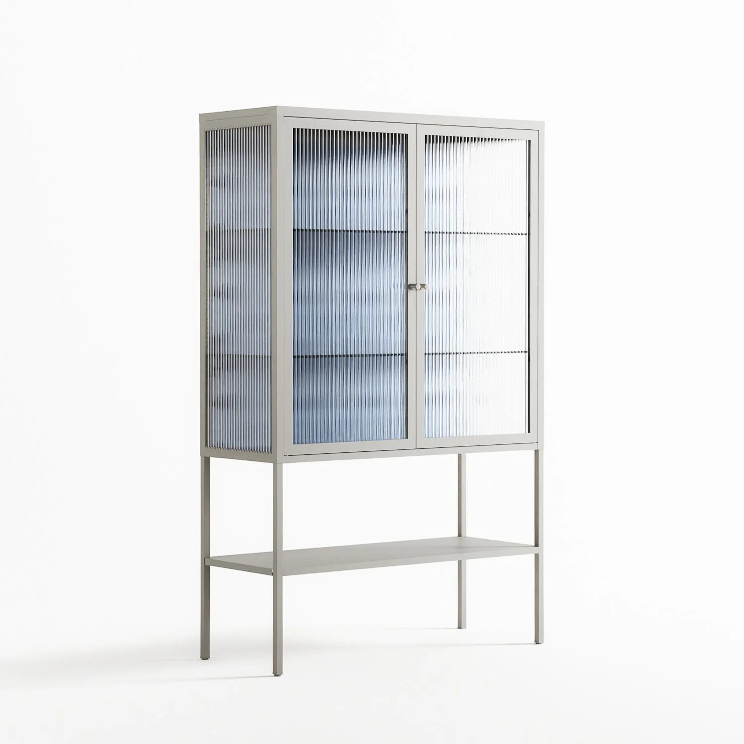 Blue Poppy 2 - Loft Cabinet - Katie O’Shea - Chalk - Reeded glass - Image 4