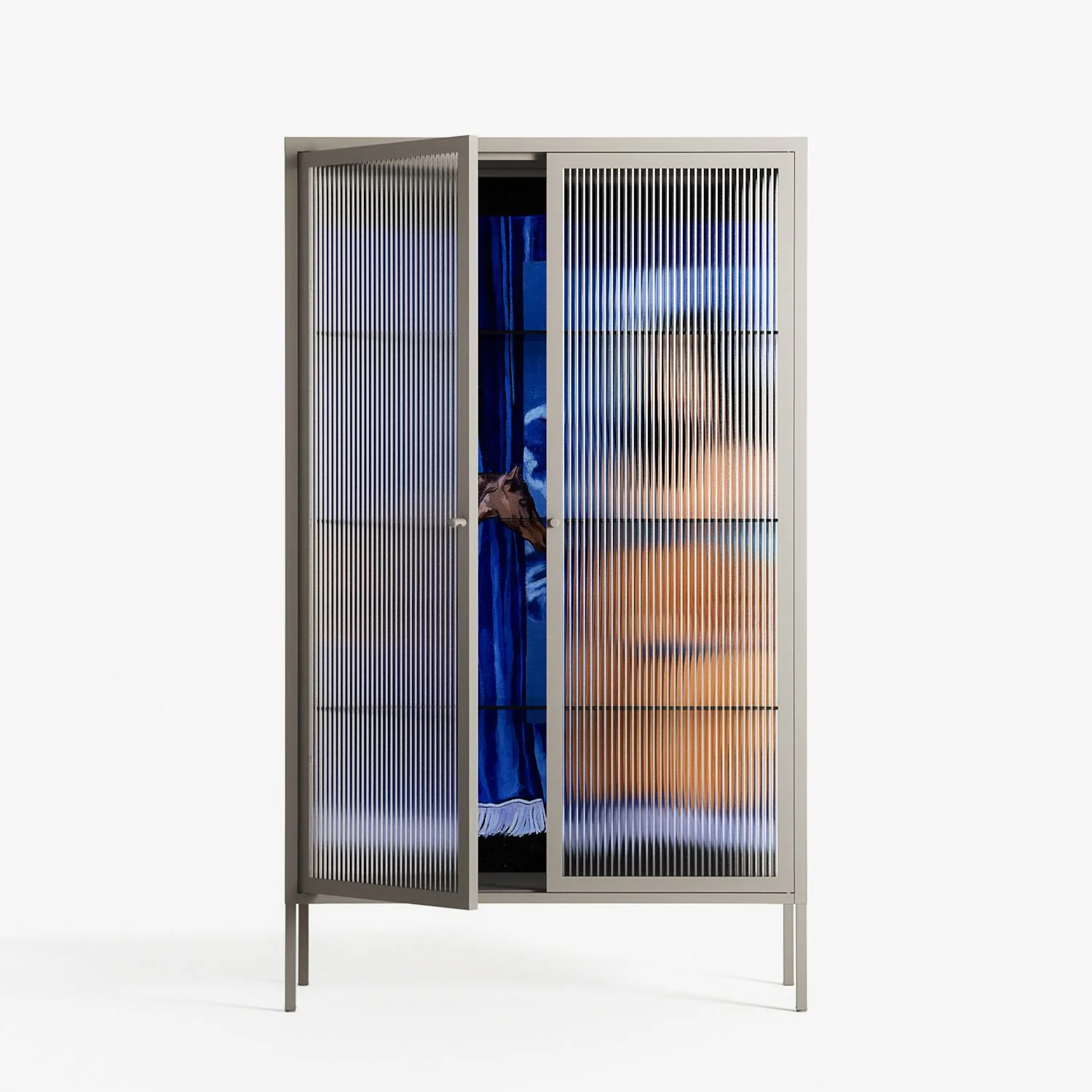 Blue Velvet - Cabinet - Sophie Goudman-Peachey - Pebble - Reeded glass - Image 2