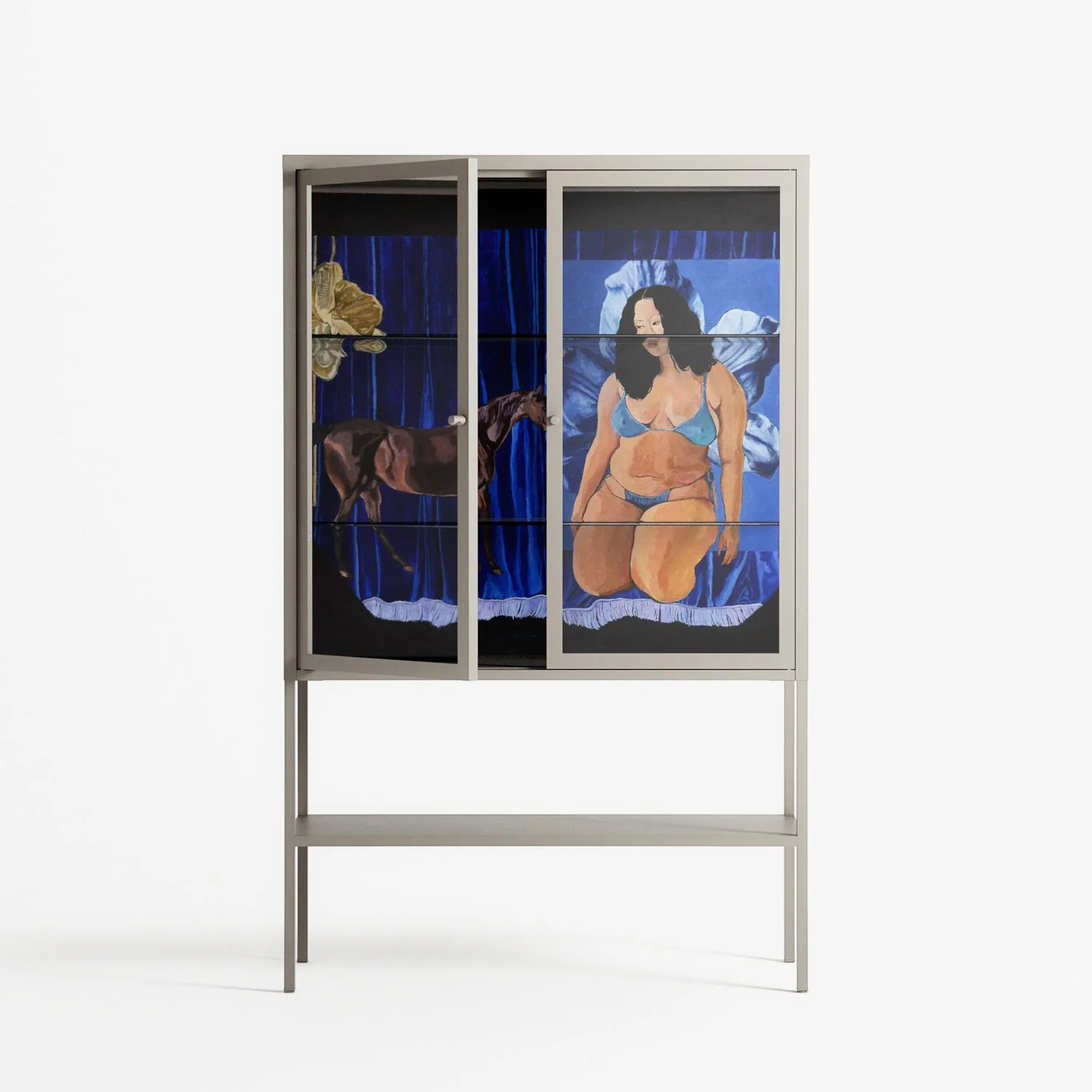 Blue Velvet - Loft Cabinet - Sophie Goudman-Peachey - Pebble - Clear glass - Image 2