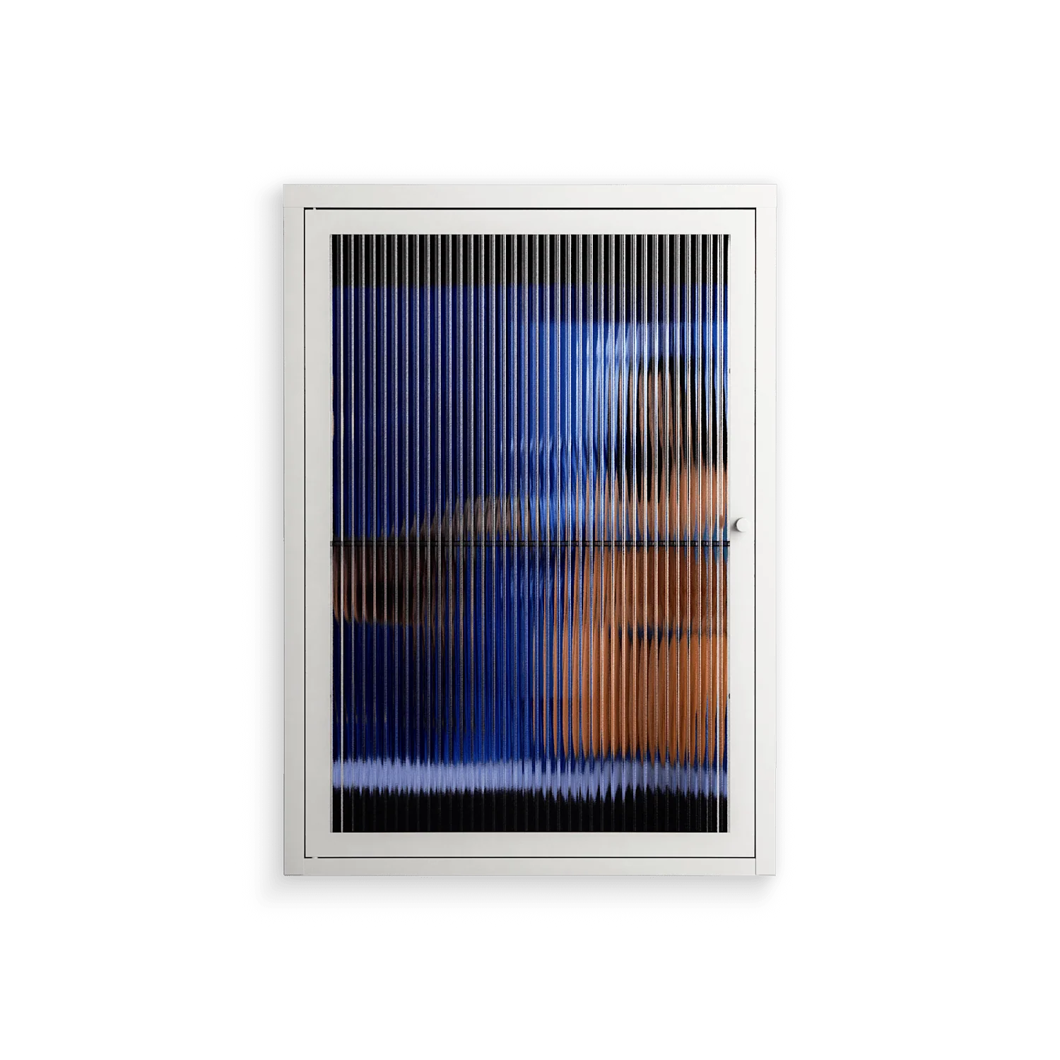 Blue Velvet - Wall Cabinet - Sophie Goudman-Peachey - Chalk - Reeded glass