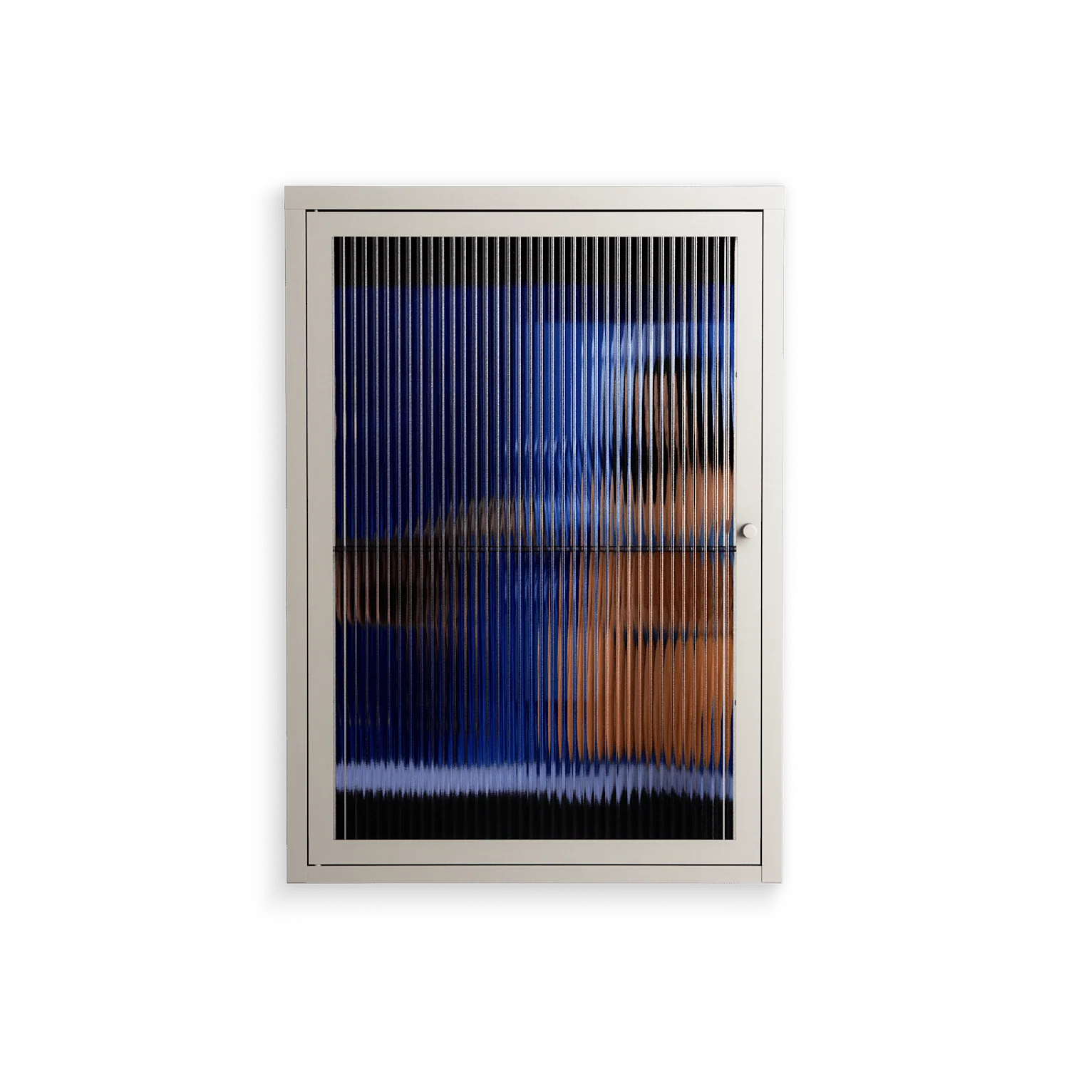 Blue Velvet - Wall Cabinet - Sophie Goudman-Peachey - Pebble - Reeded glass