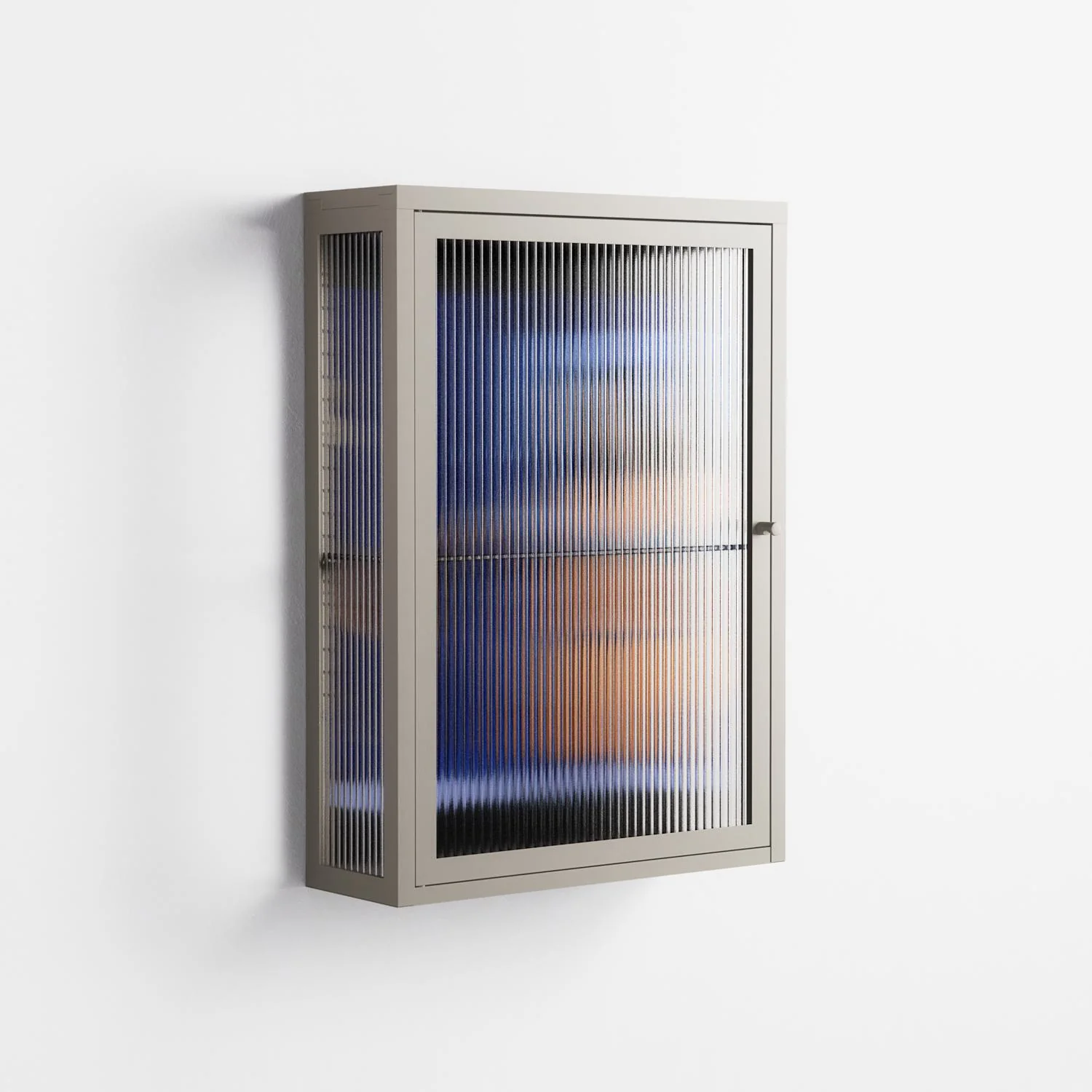 Blue Velvet - Wall Cabinet - Sophie Goudman-Peachey - Pebble - Reeded glass - Image 4