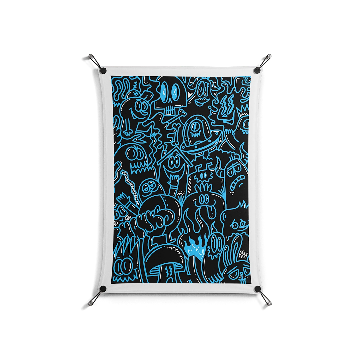 Blue Wotto - Work On Wall - Craig Watkins - Black - 70 x 100 cm