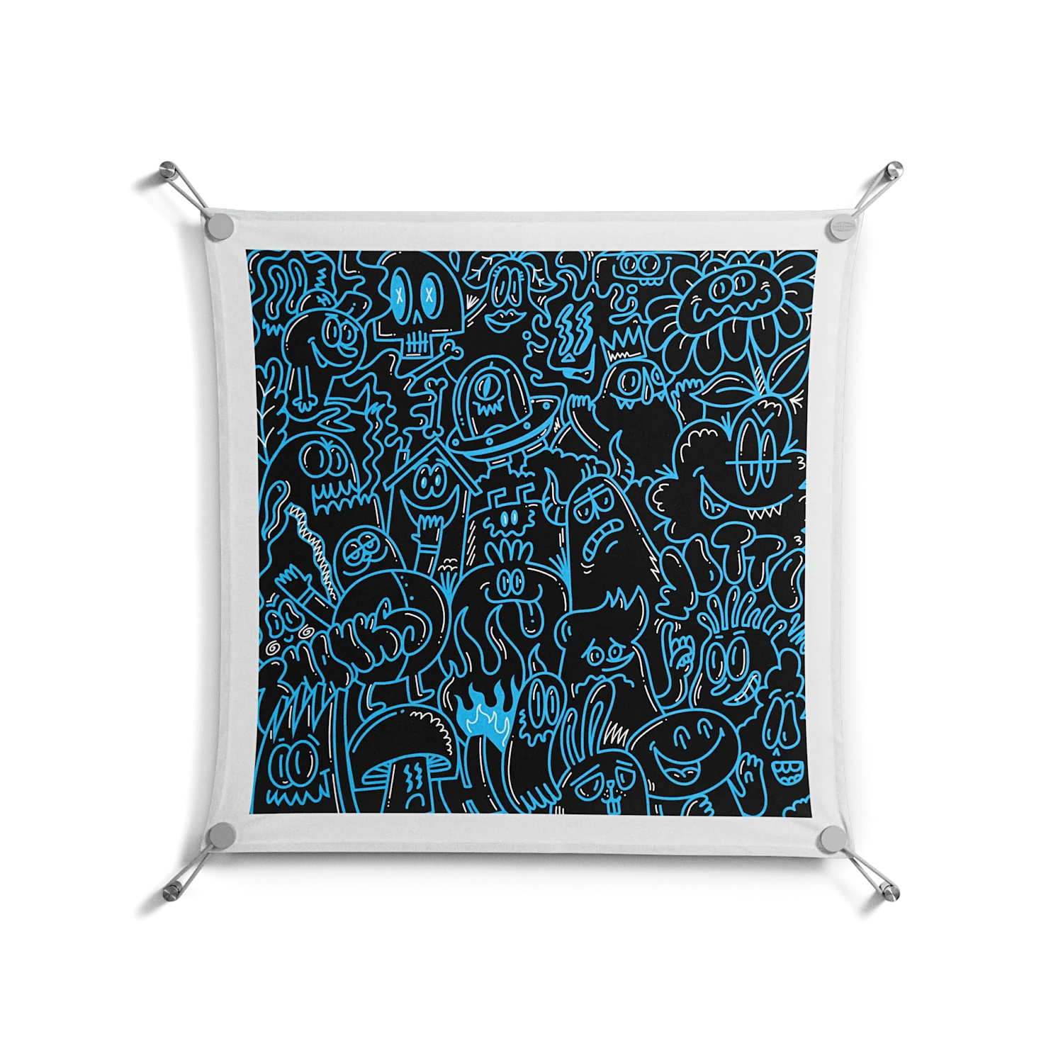 Blue Wotto - Work On Wall - Craig Watkins - Silver - 70 x 70 cm
