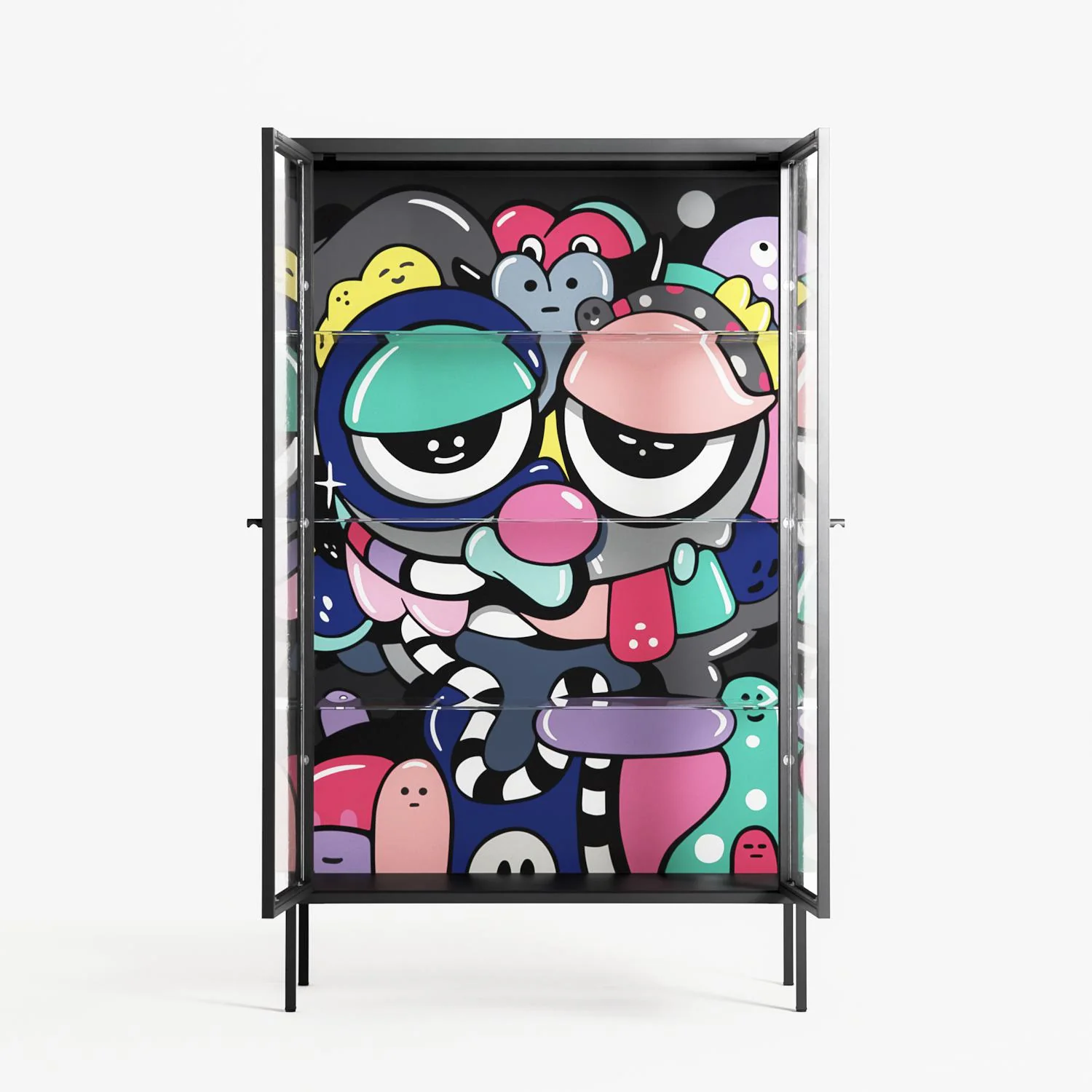 Bobsan - Cabinet - Maddalena Fanfani - Antracite - Clear glass - Image 3