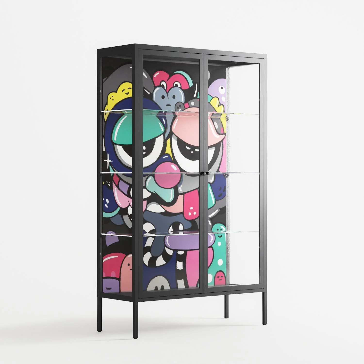 Bobsan - Cabinet - Maddalena Fanfani - Antracite - Clear glass - Image 4