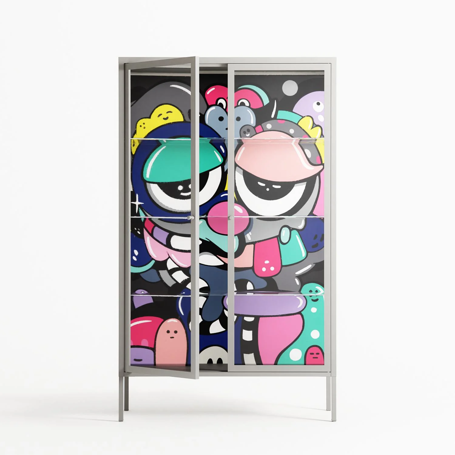 Bobsan - Cabinet - Maddalena Fanfani - Chalk - Clear glass - Image 2