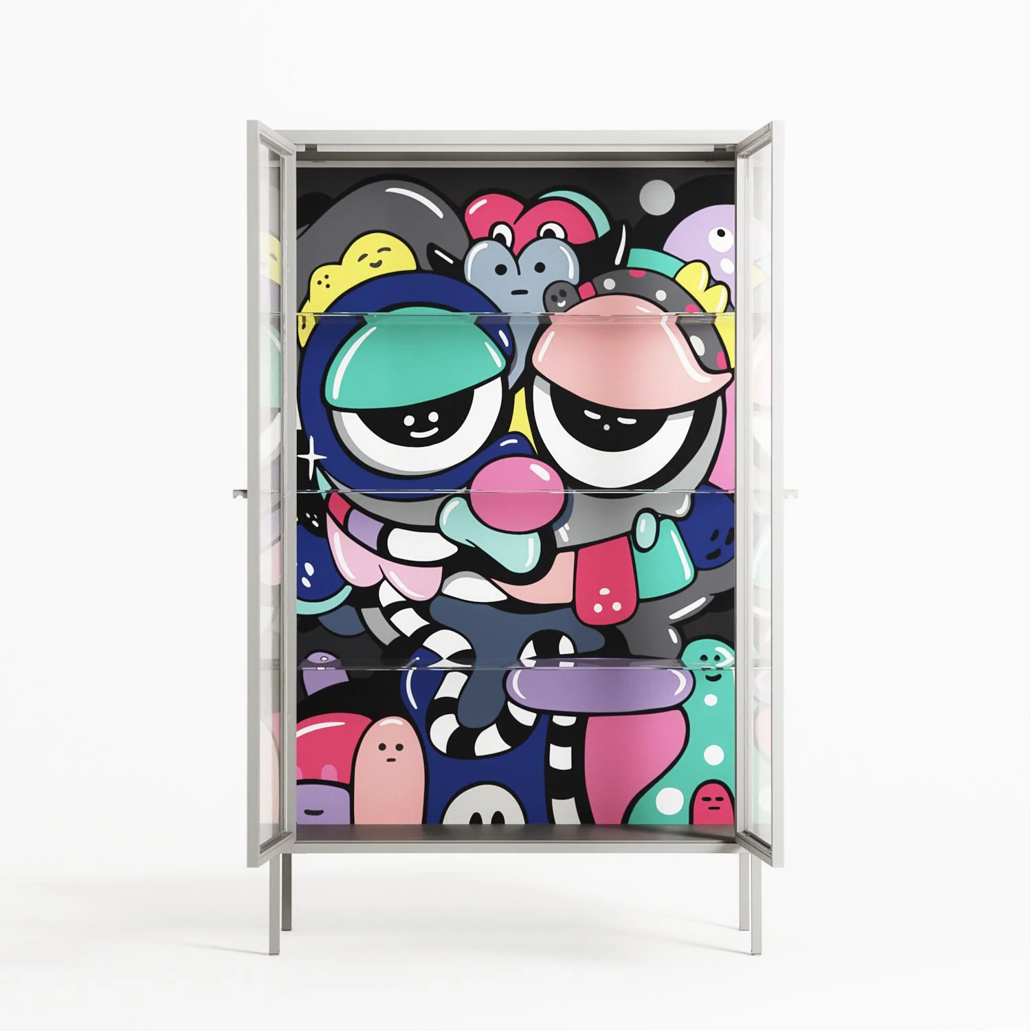 Bobsan - Cabinet - Maddalena Fanfani - Chalk - Clear glass - Image 3