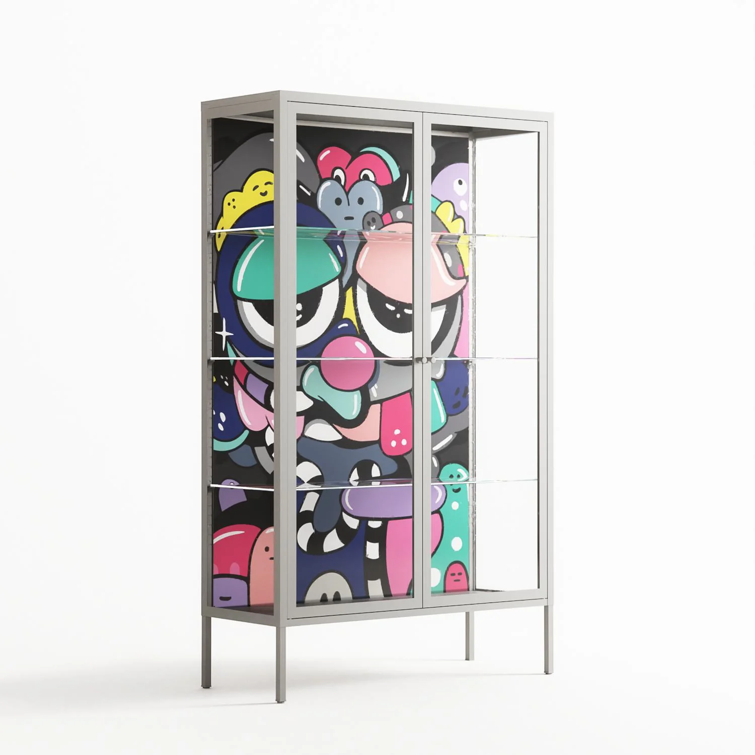Bobsan - Cabinet - Maddalena Fanfani - Chalk - Clear glass - Image 4