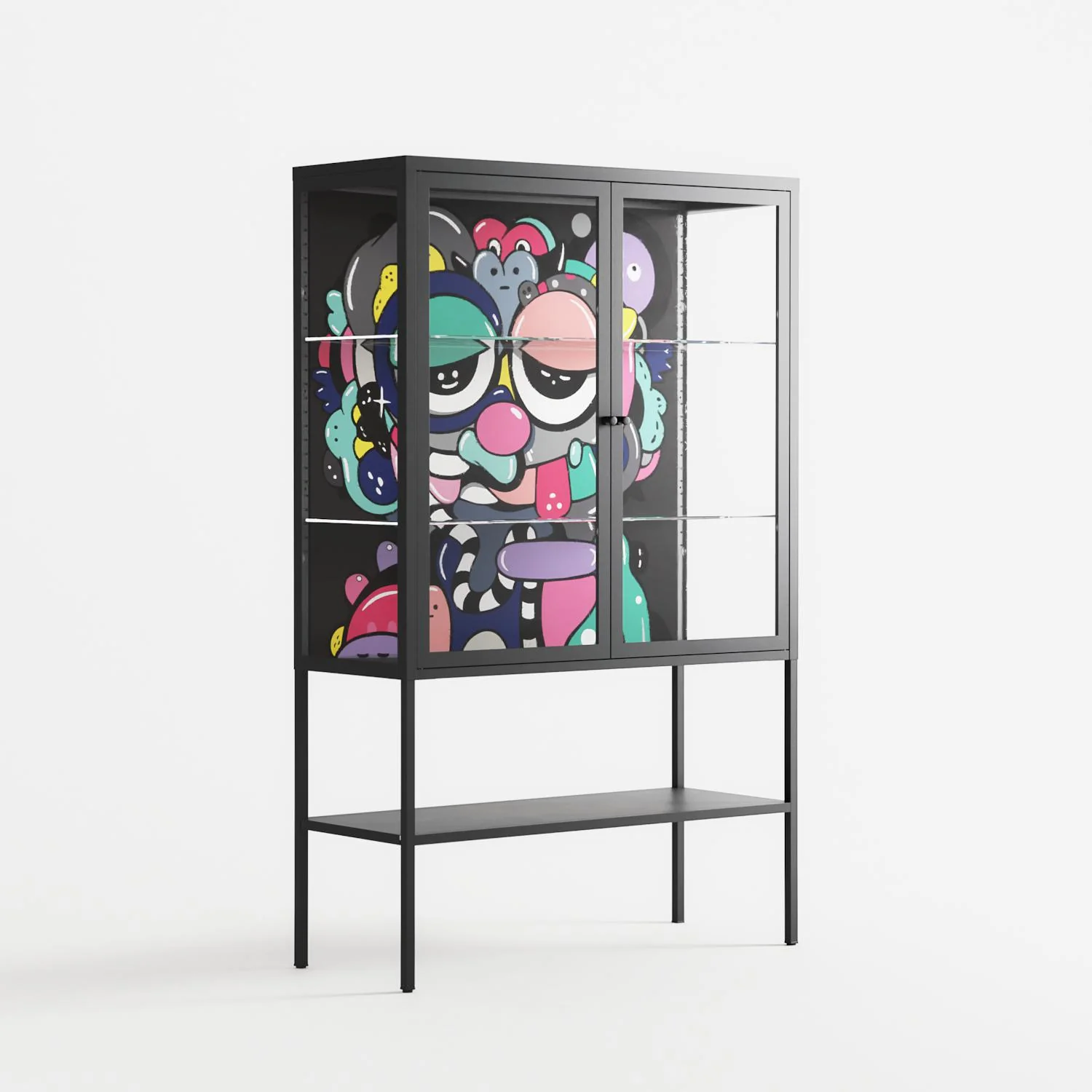 Bobsan - Loft Cabinet - Maddalena Fanfani - Antracite - Clear glass - Image 4