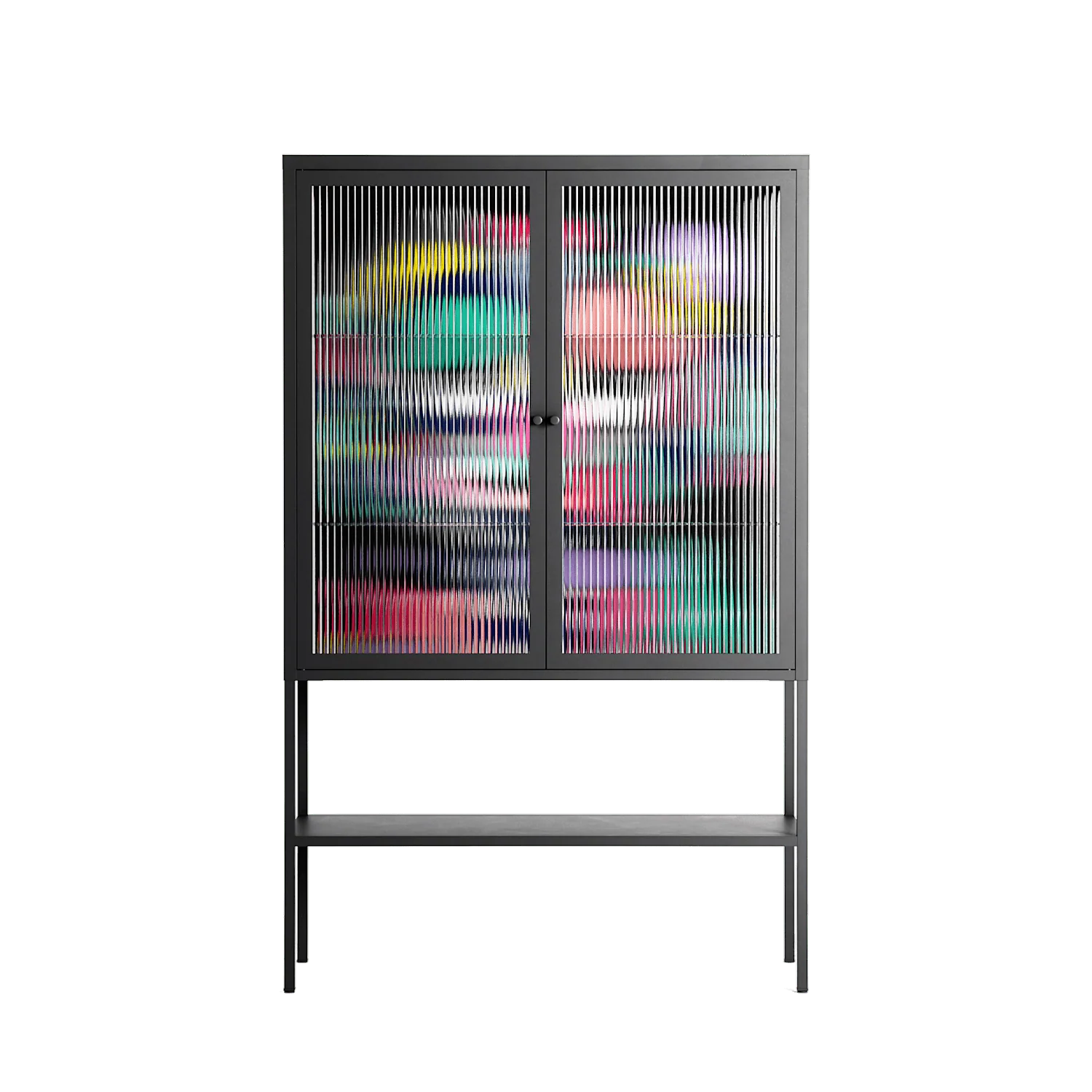Bobsan - Loft Cabinet - Maddalena Fanfani - Antracite - Reeded glass