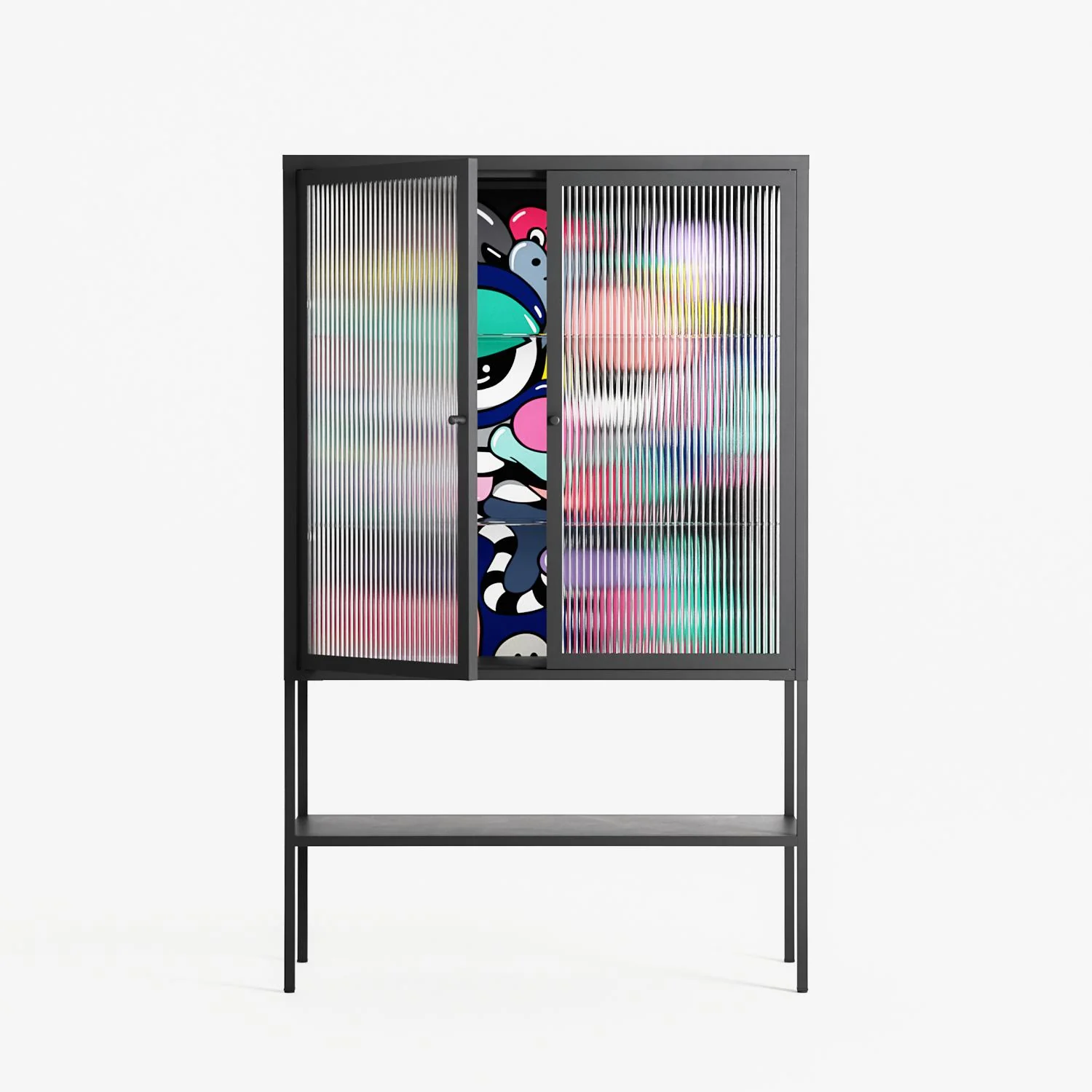 Bobsan - Loft Cabinet - Maddalena Fanfani - Antracite - Reeded glass - Image 2