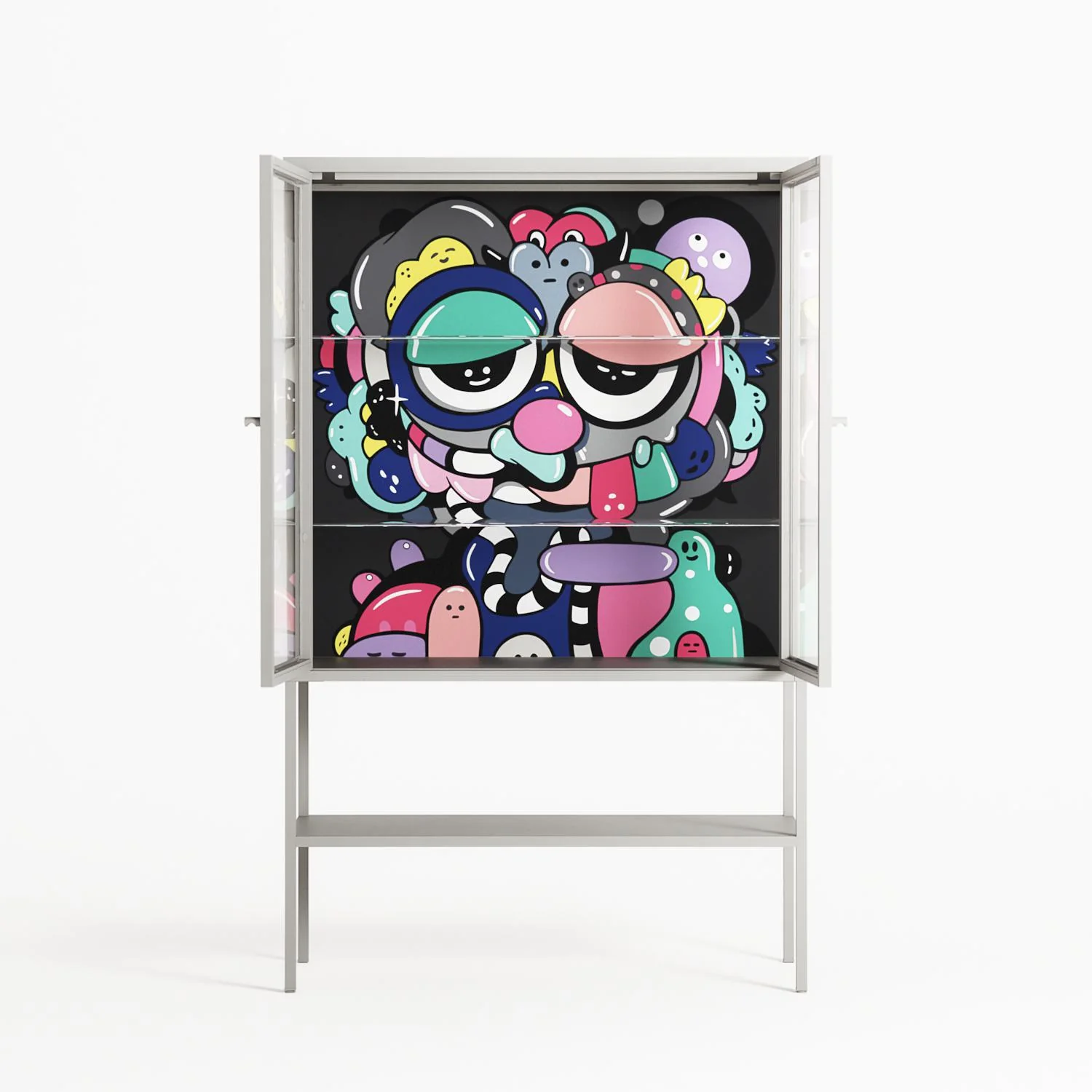 Bobsan - Loft Cabinet - Maddalena Fanfani - Chalk - Clear glass - Image 3