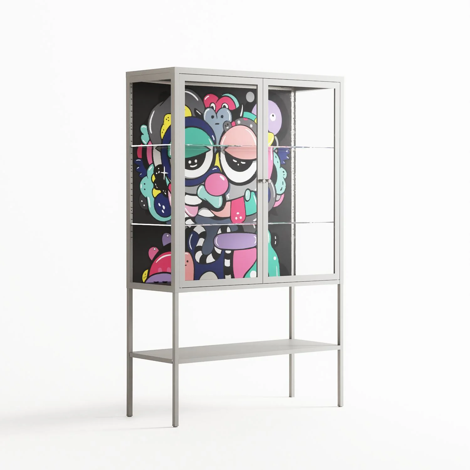Bobsan - Loft Cabinet - Maddalena Fanfani - Chalk - Clear glass - Image 4