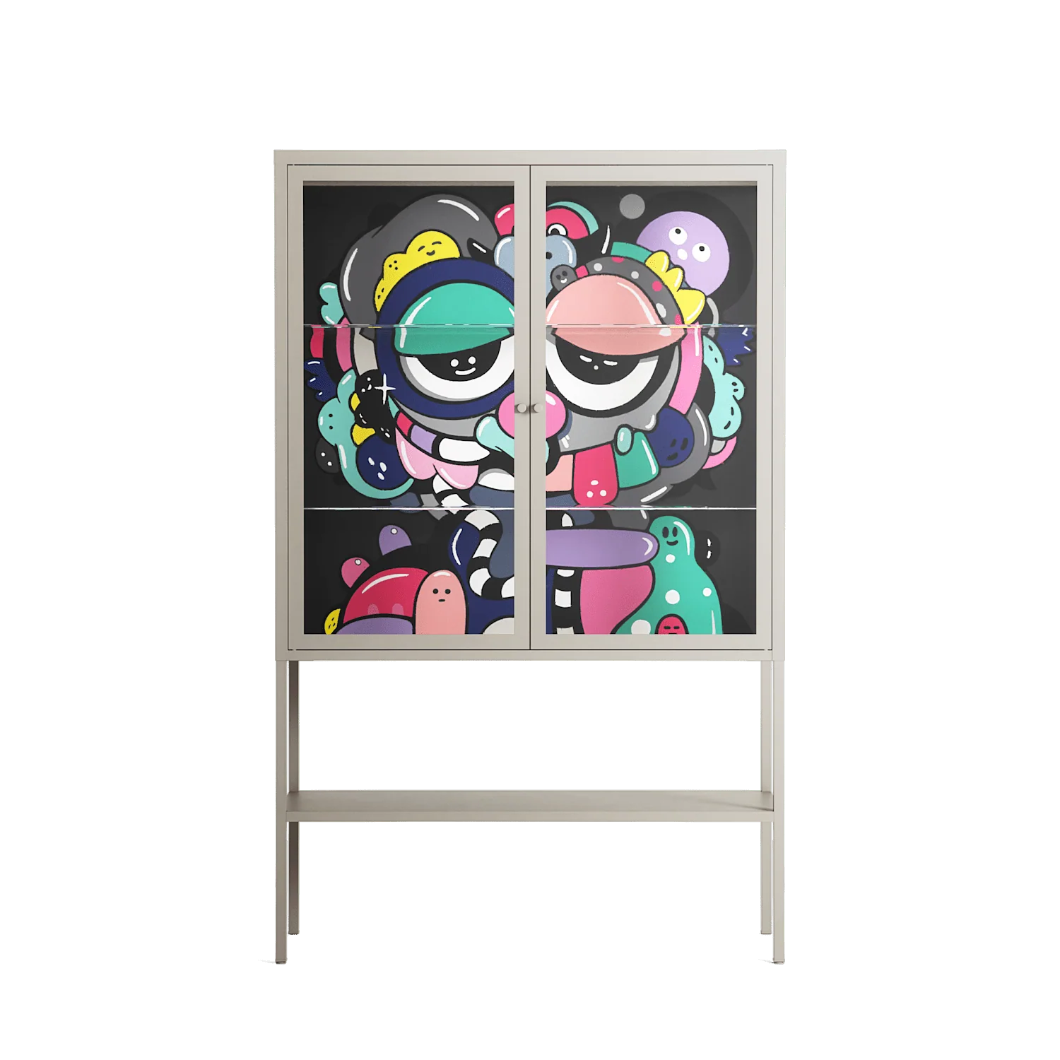 Bobsan - Loft Cabinet - Maddalena Fanfani - Pebble - Clear glass