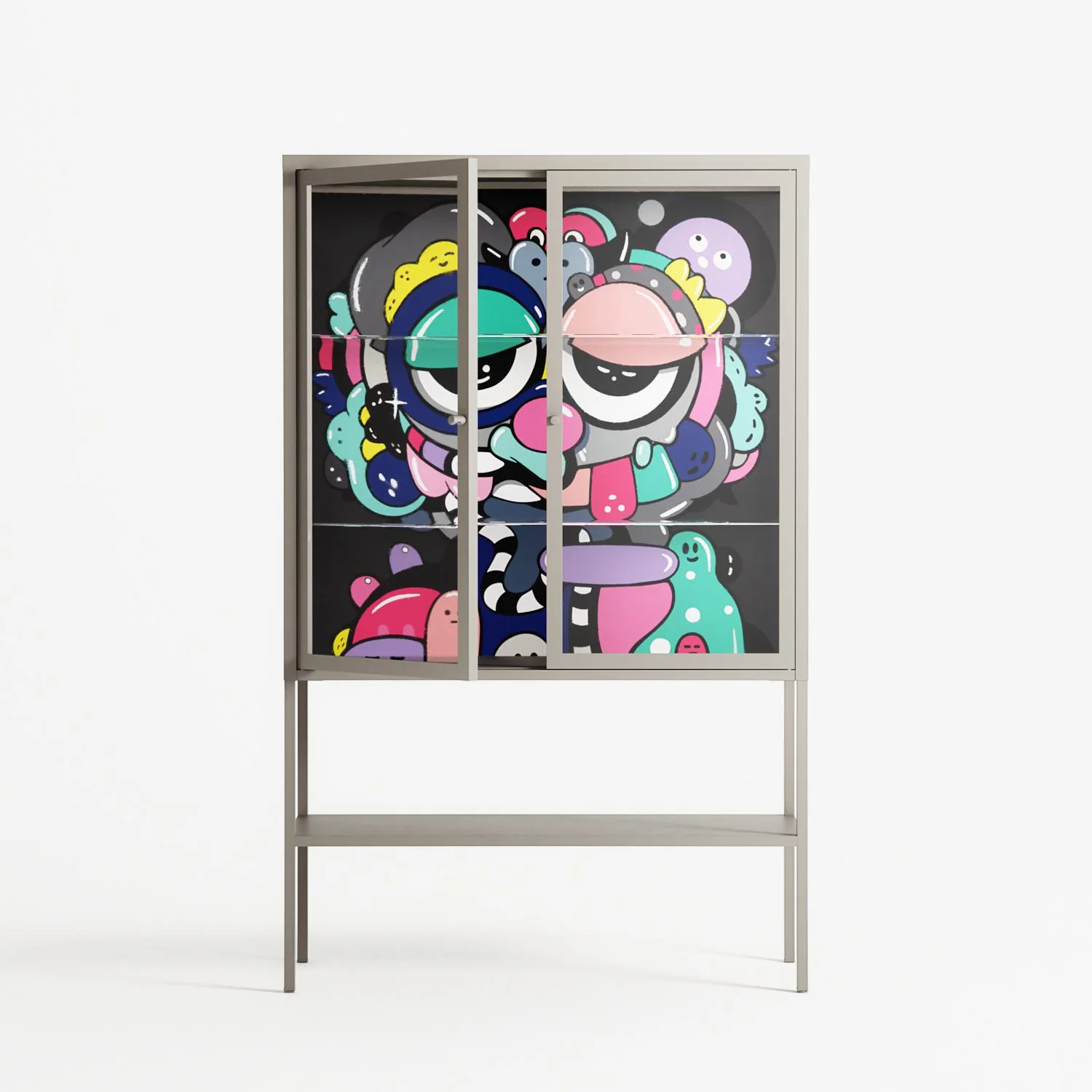 Bobsan - Loft Cabinet - Maddalena Fanfani - Pebble - Clear glass - Image 2