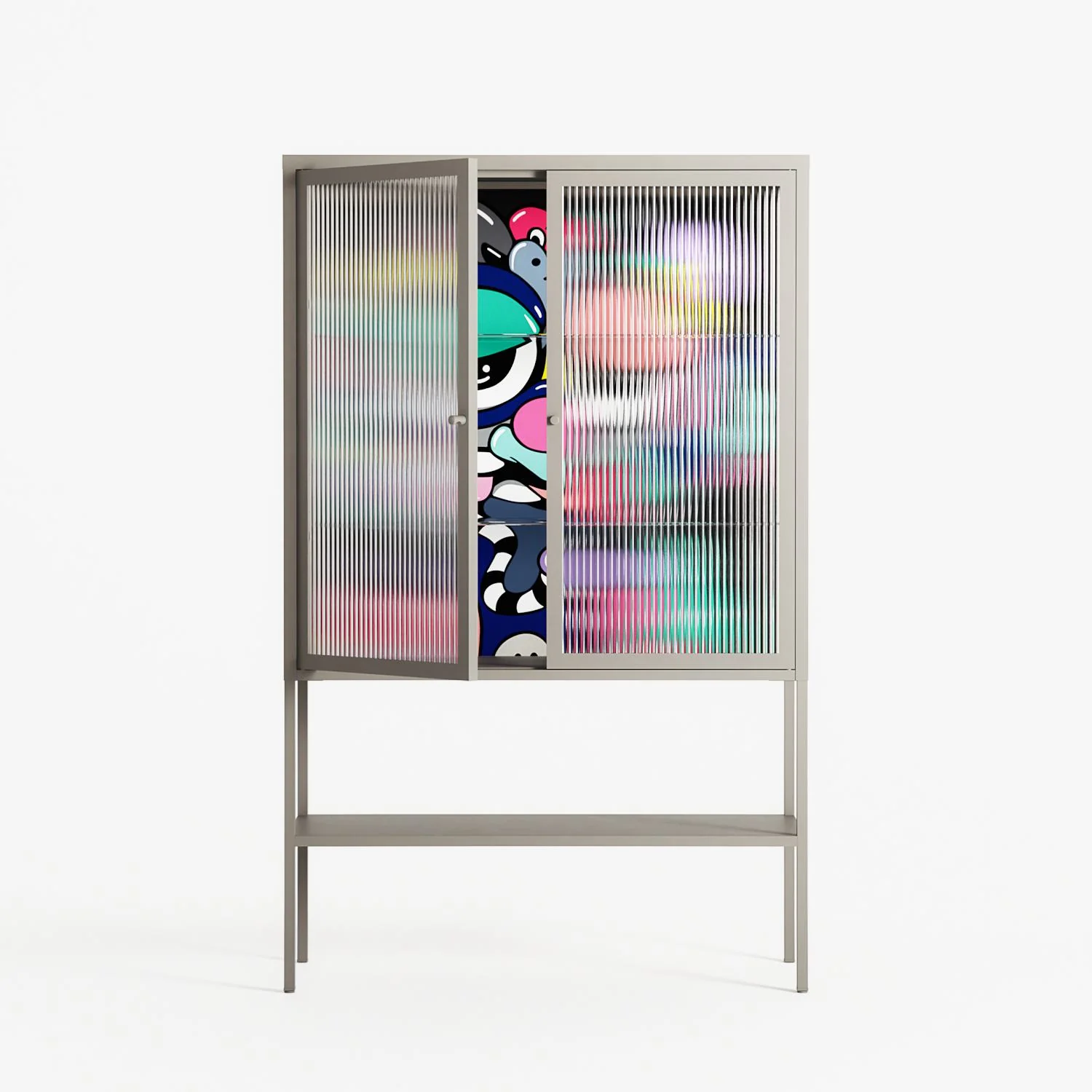 Bobsan - Loft Cabinet - Maddalena Fanfani - Pebble - Reeded glass - Image 2